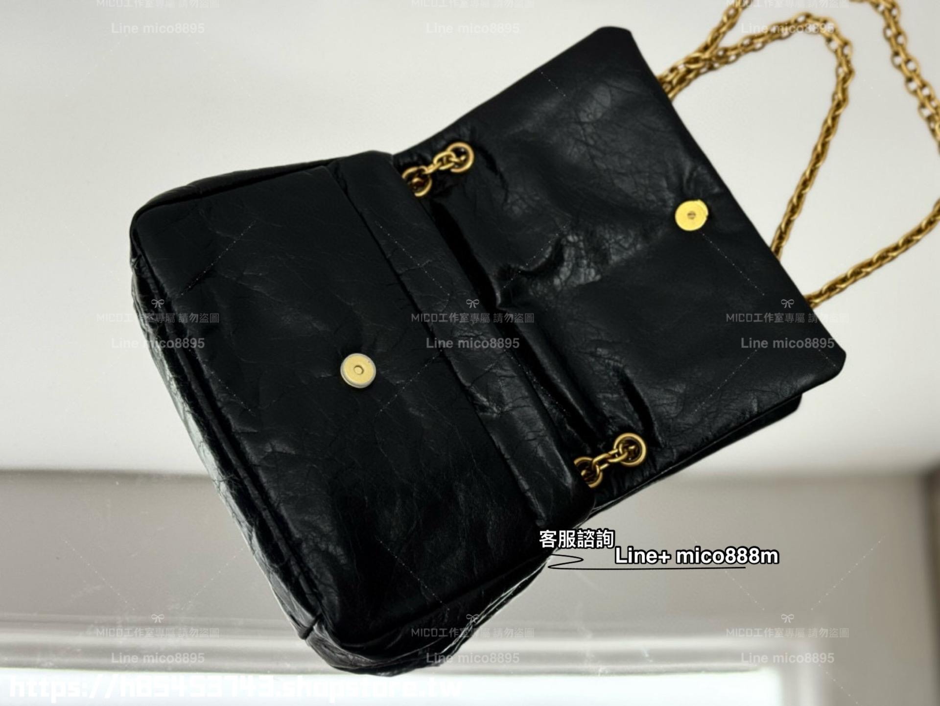 Balenciaga 巴黎世家 MINI尺寸 黑金 monaco枕頭包 25cm