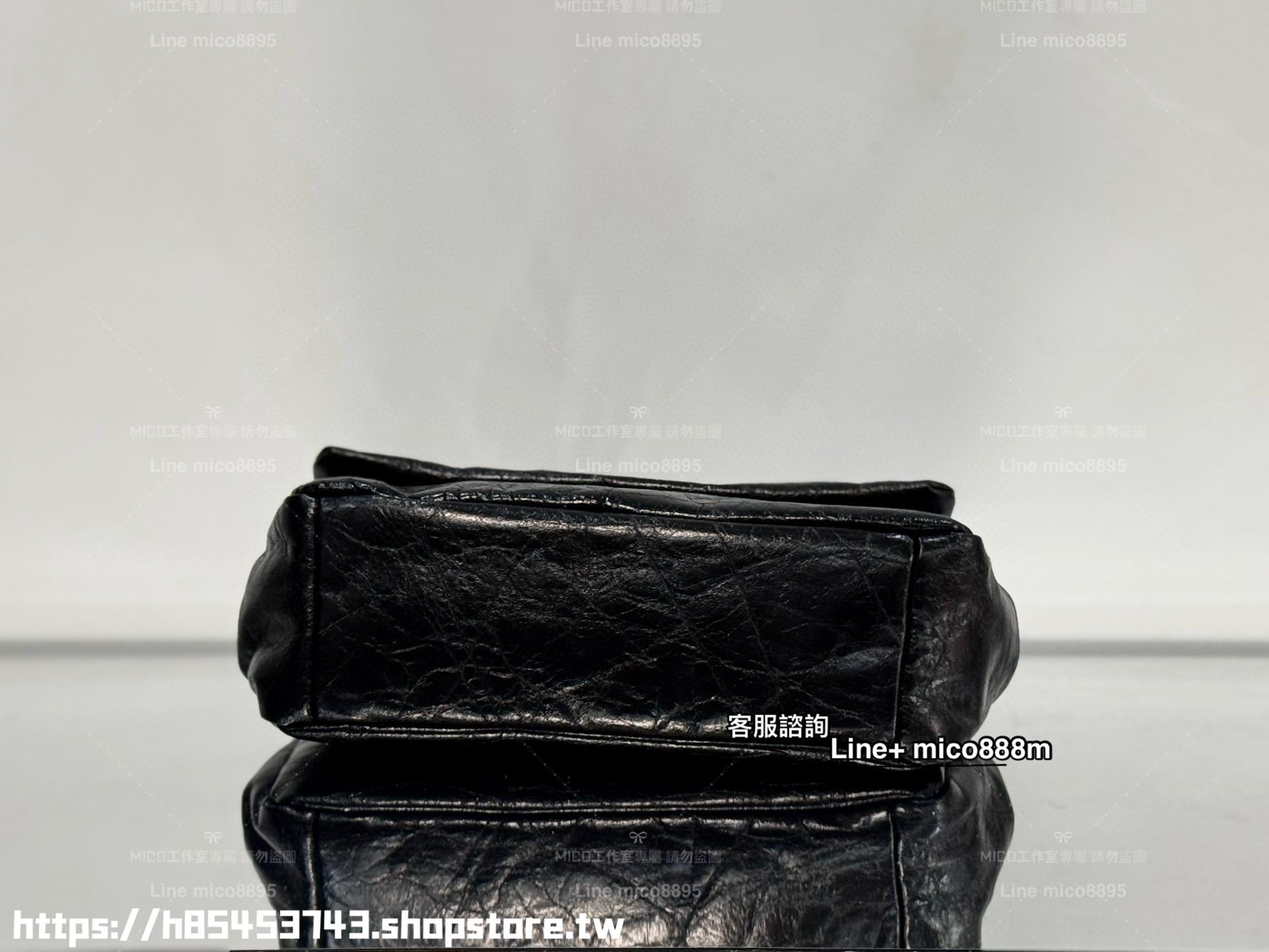 Balenciaga 巴黎世家 MINI尺寸 黑銀 monaco枕頭包 25cm