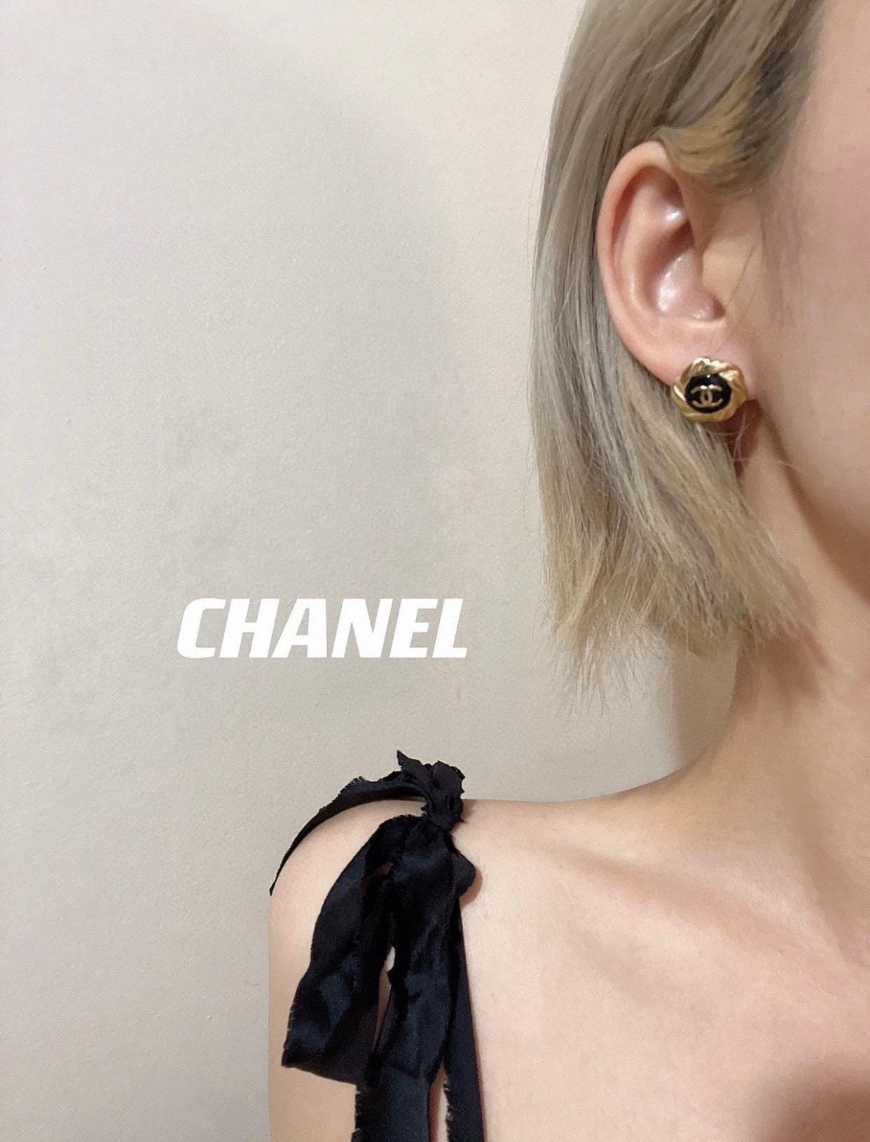 CHANEL 手工坊系列 復古Vintage金 金色山茶花/項鏈項圈/耳環