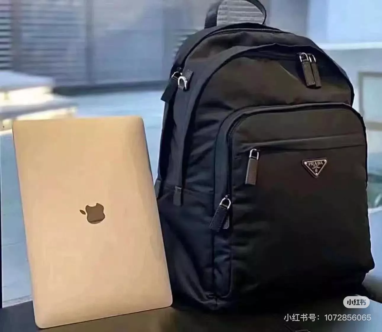 PRADA 經典款2VZ048雙肩背包 可放下筆電 男士背包/旅行包 31cm