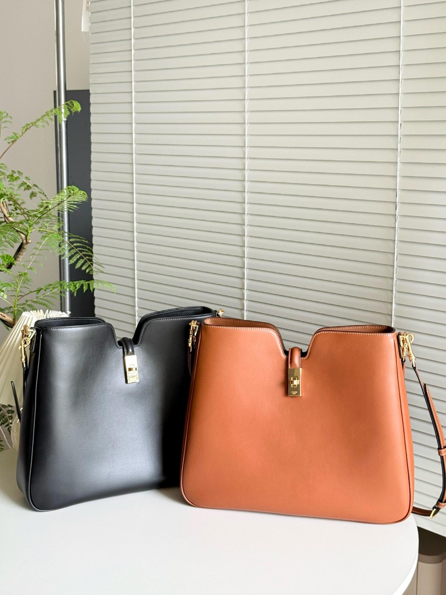 CELINE 中號 光滑牛皮革 16 Soft 購物包/肩背包 36cm