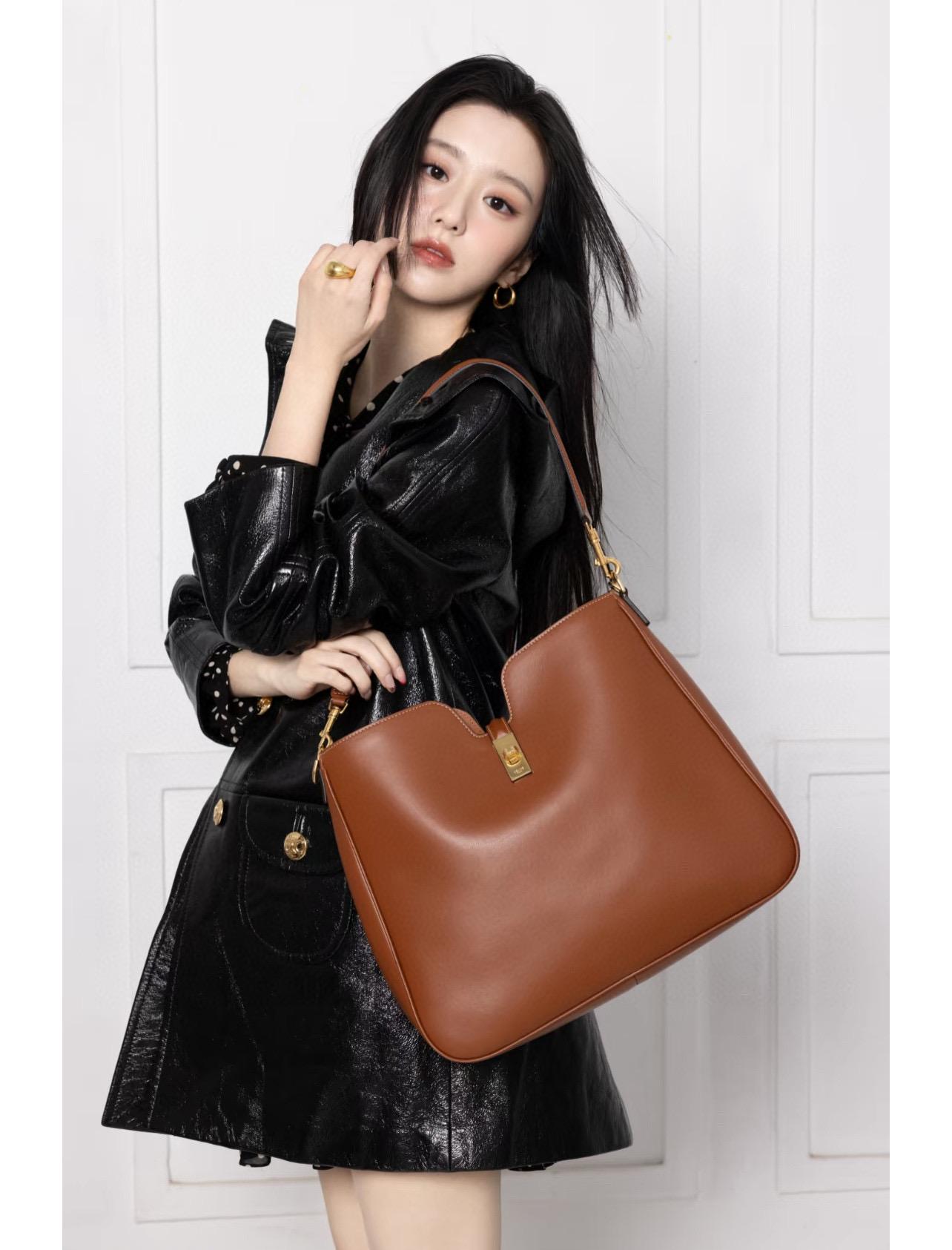 CELINE 中號 光滑牛皮革 16 Soft 購物包/肩背包 36cm