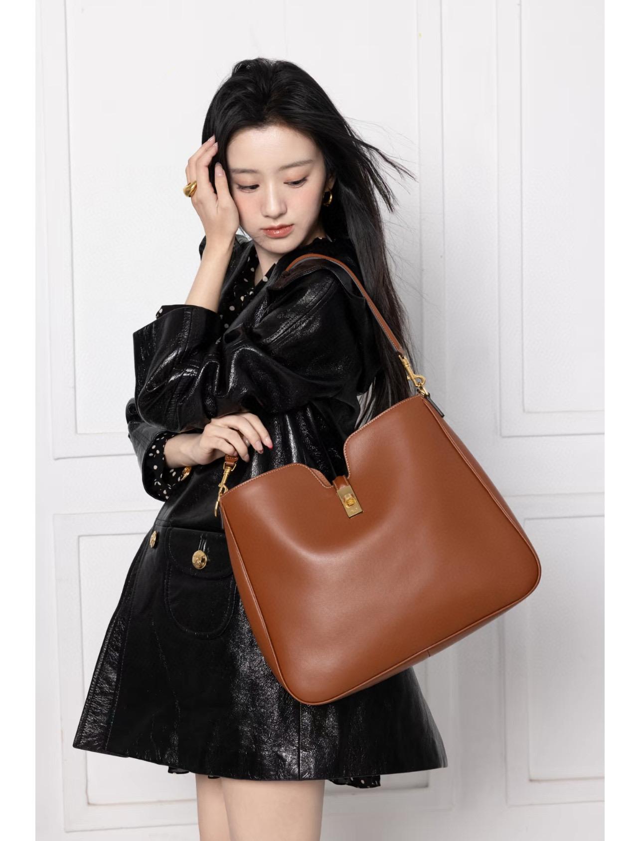 CELINE 中號 光滑牛皮革 16 Soft 購物包/肩背包 36cm