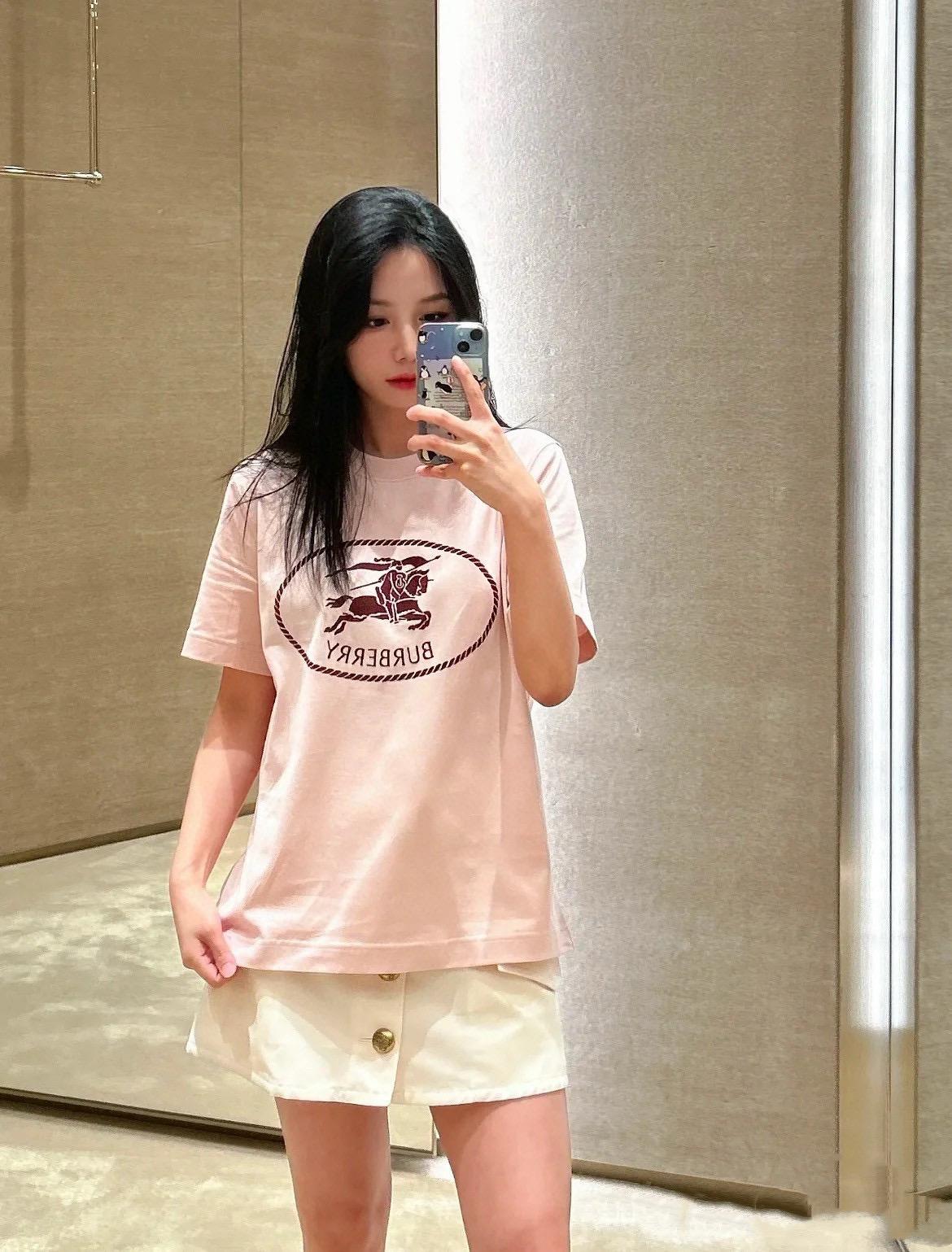 Burberry巴寶莉 25ss 早春戰馬短袖T恤上衣 粉色/黑色/白色