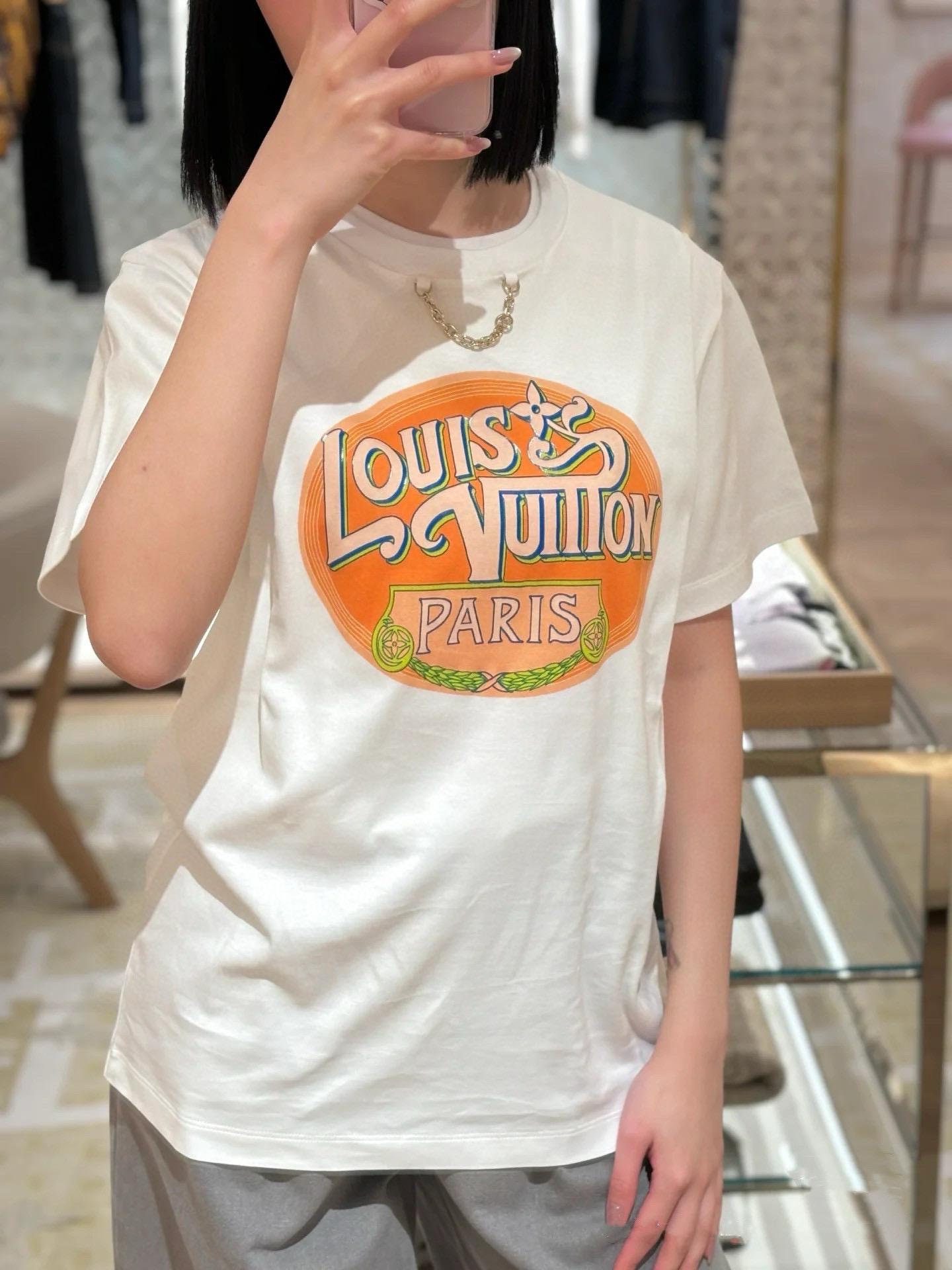 LV 25ss 抽象印花 基礎款短袖上衣 百搭款