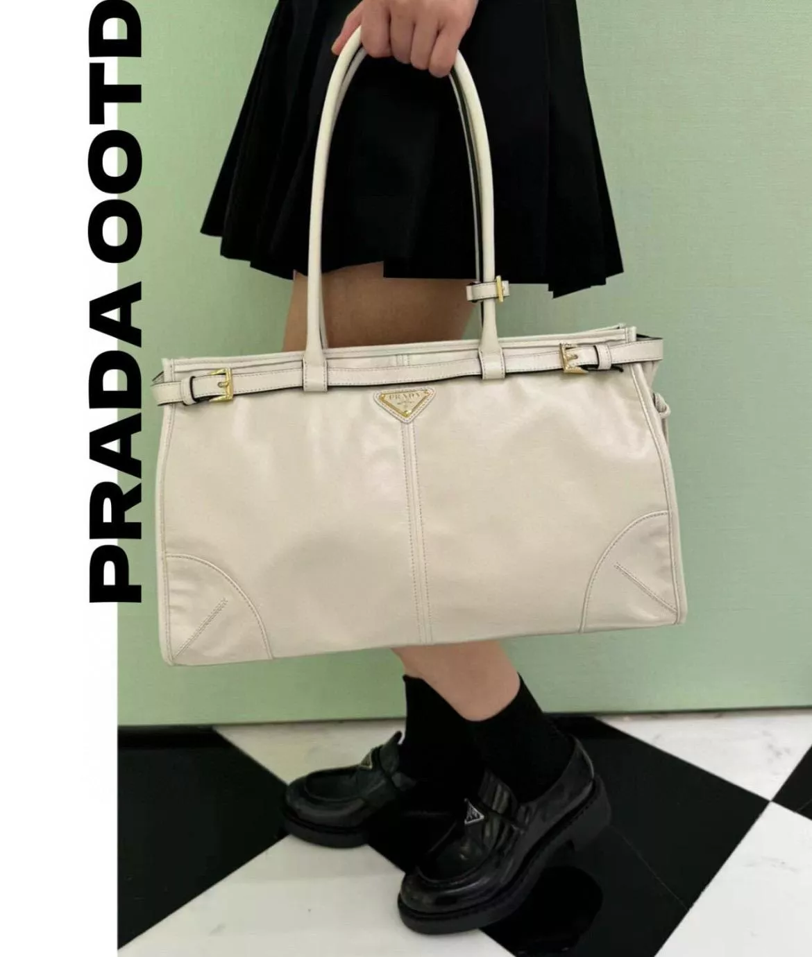 PRADA 大號 BONNIE Lux Soft手袋 可斜挎與手提 1BA433 38cm