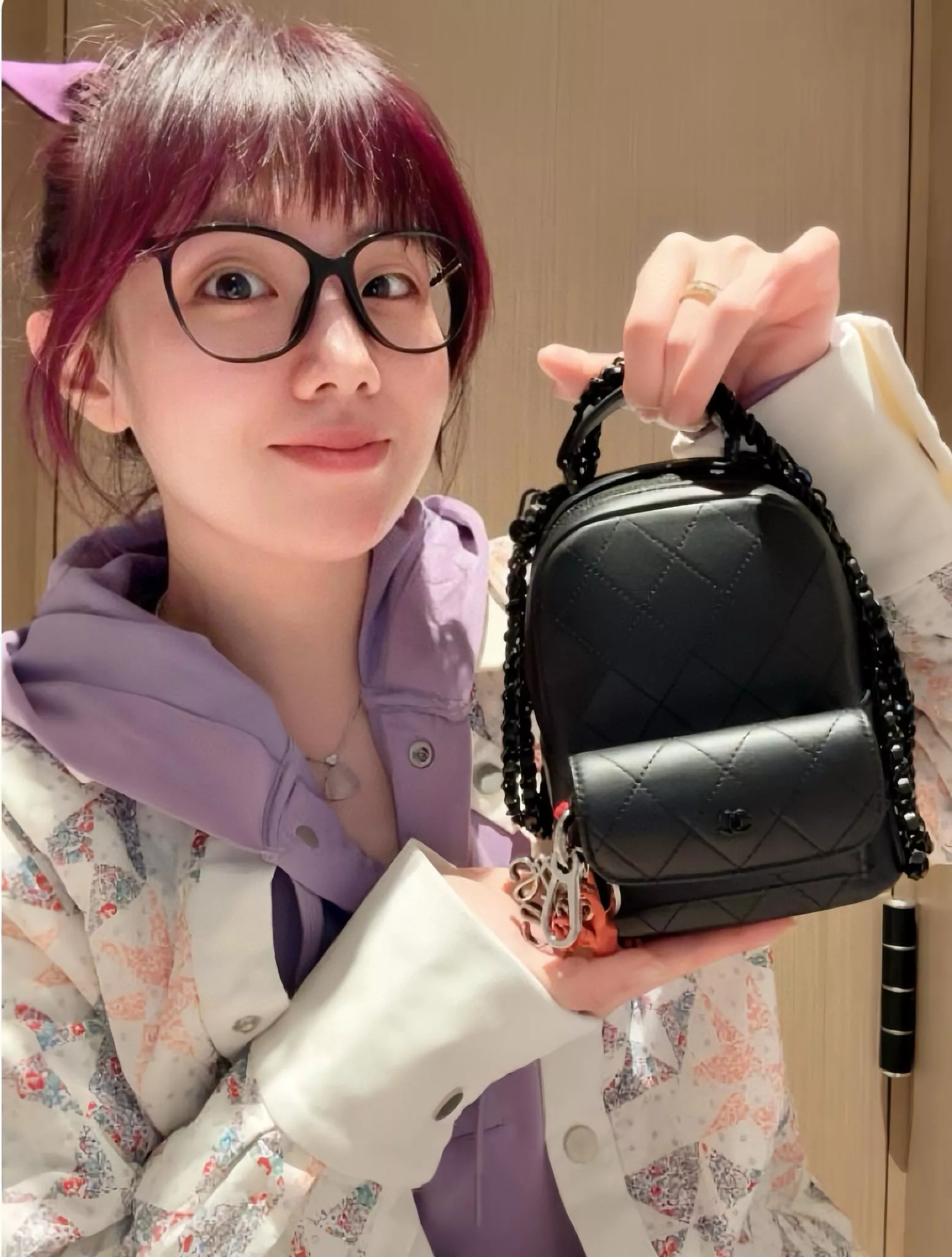 CHANEL 25C SO BLACK 限量季節色 MINI小書包 雙肩包 18cm
