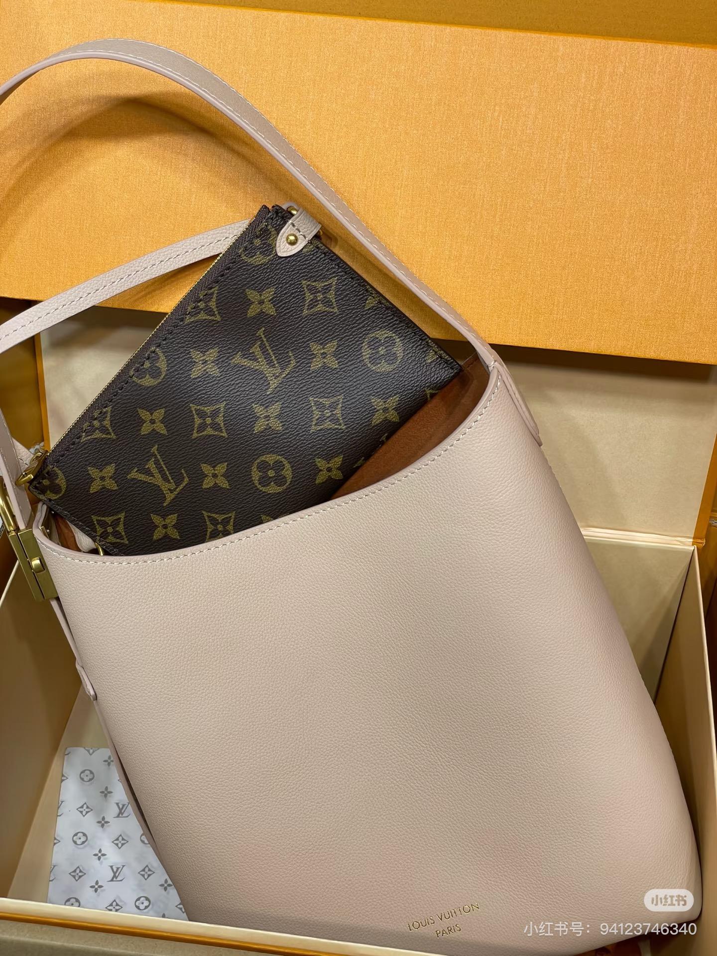 LV Low Key Hobo PM - 低調精品包- 肩帶可調節 M14265沙色 M25354棕色 M25352黑色 M25353鵝黃色