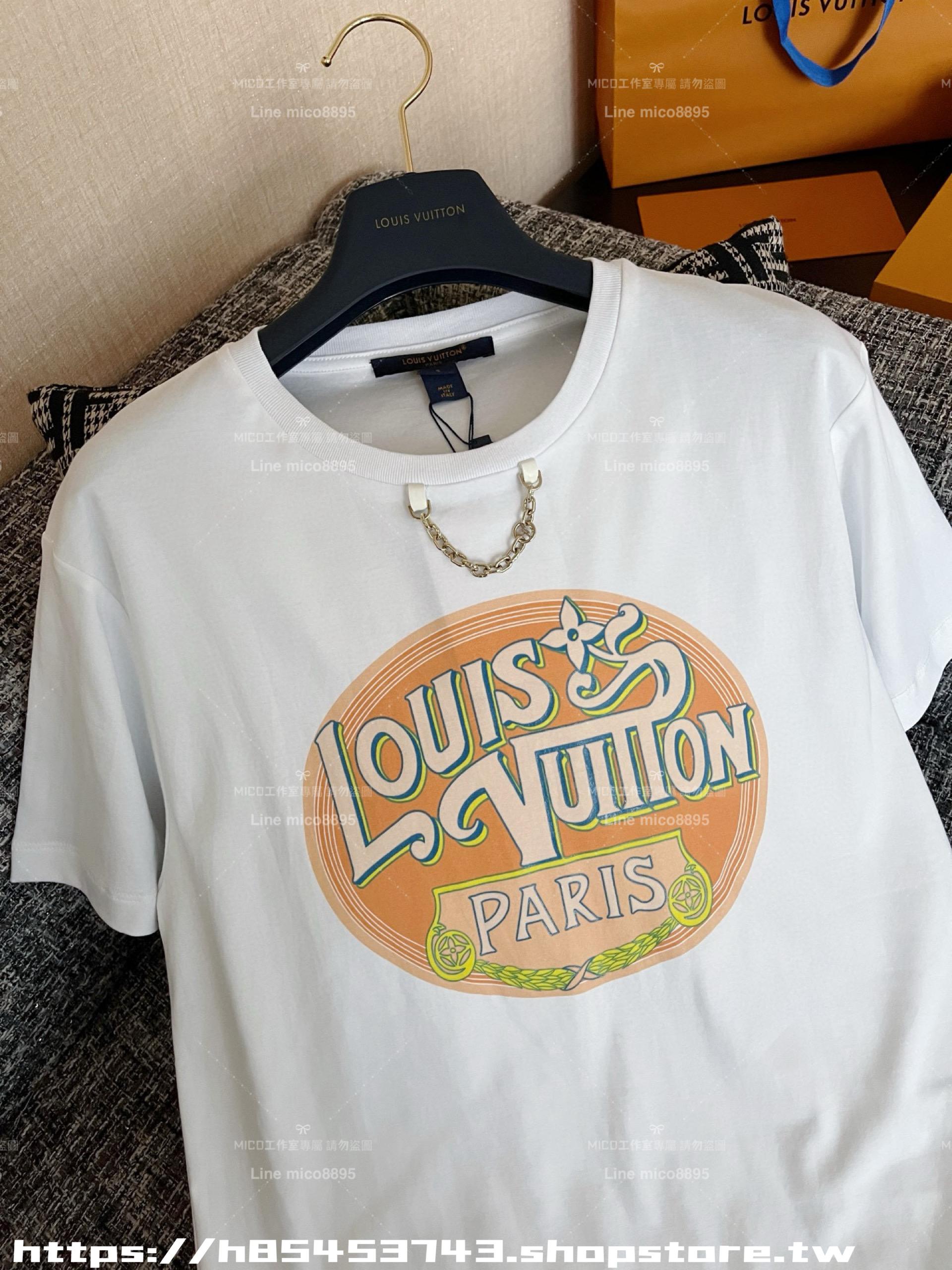 LV 25ss 抽象印花 基礎款短袖上衣 百搭款