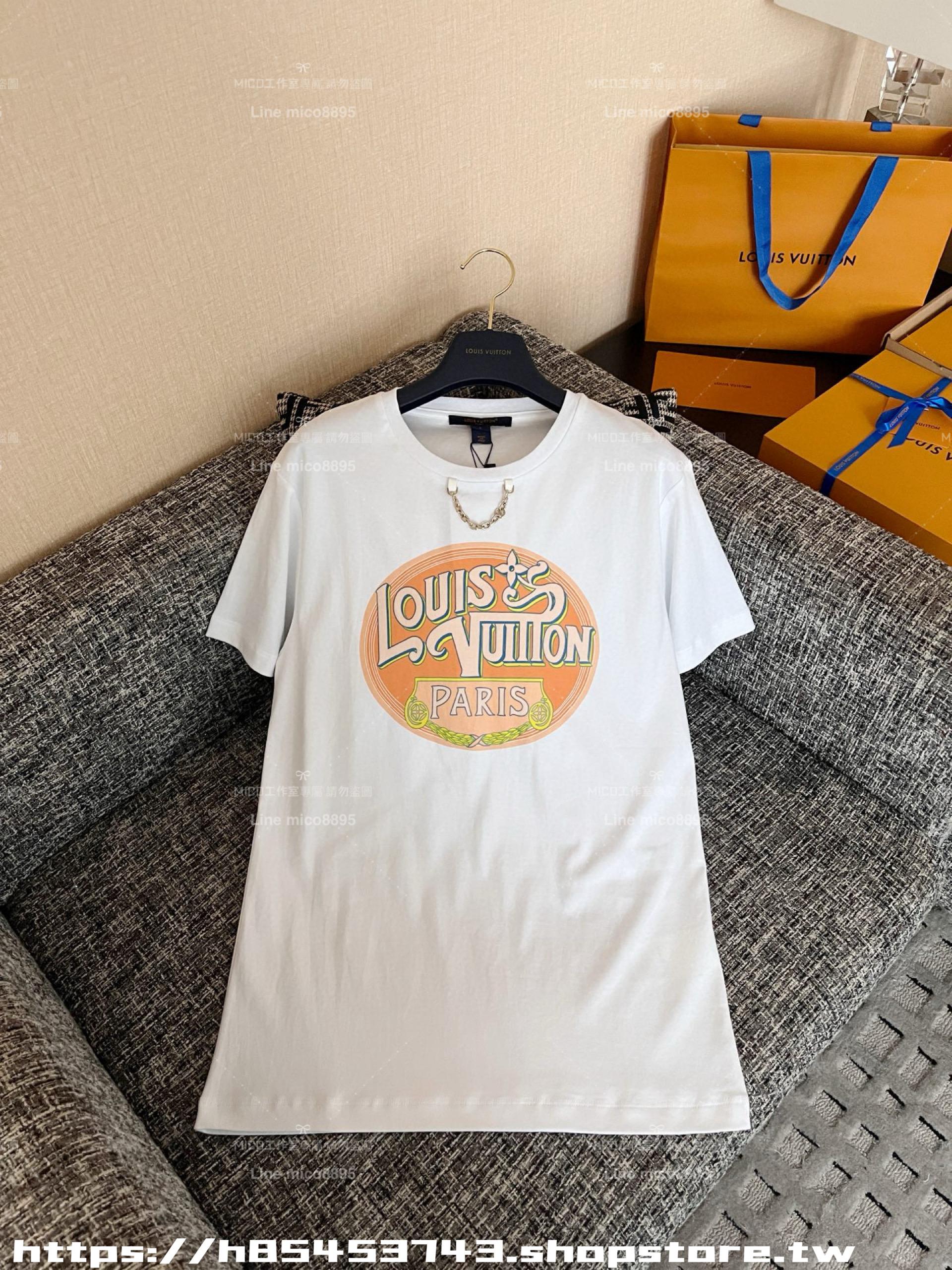 LV 25ss 抽象印花 基礎款短袖上衣 百搭款