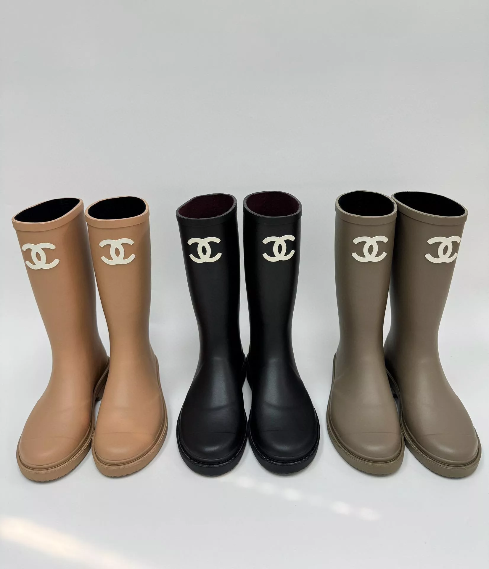 CHANEL 經典三色 明星同款雨靴 雨鞋 35-40