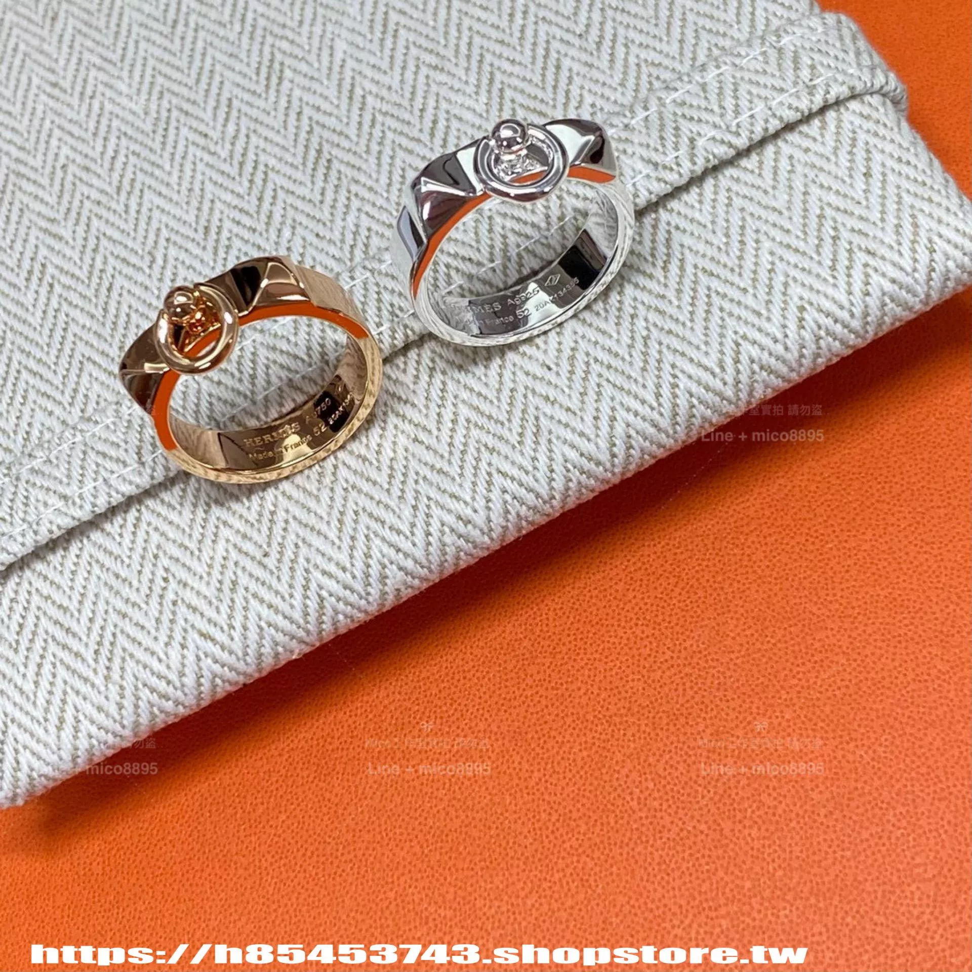 HERMES Collier de chien戒指 CDC風格環扣戒指｜純銀材質｜兩色四碼可選