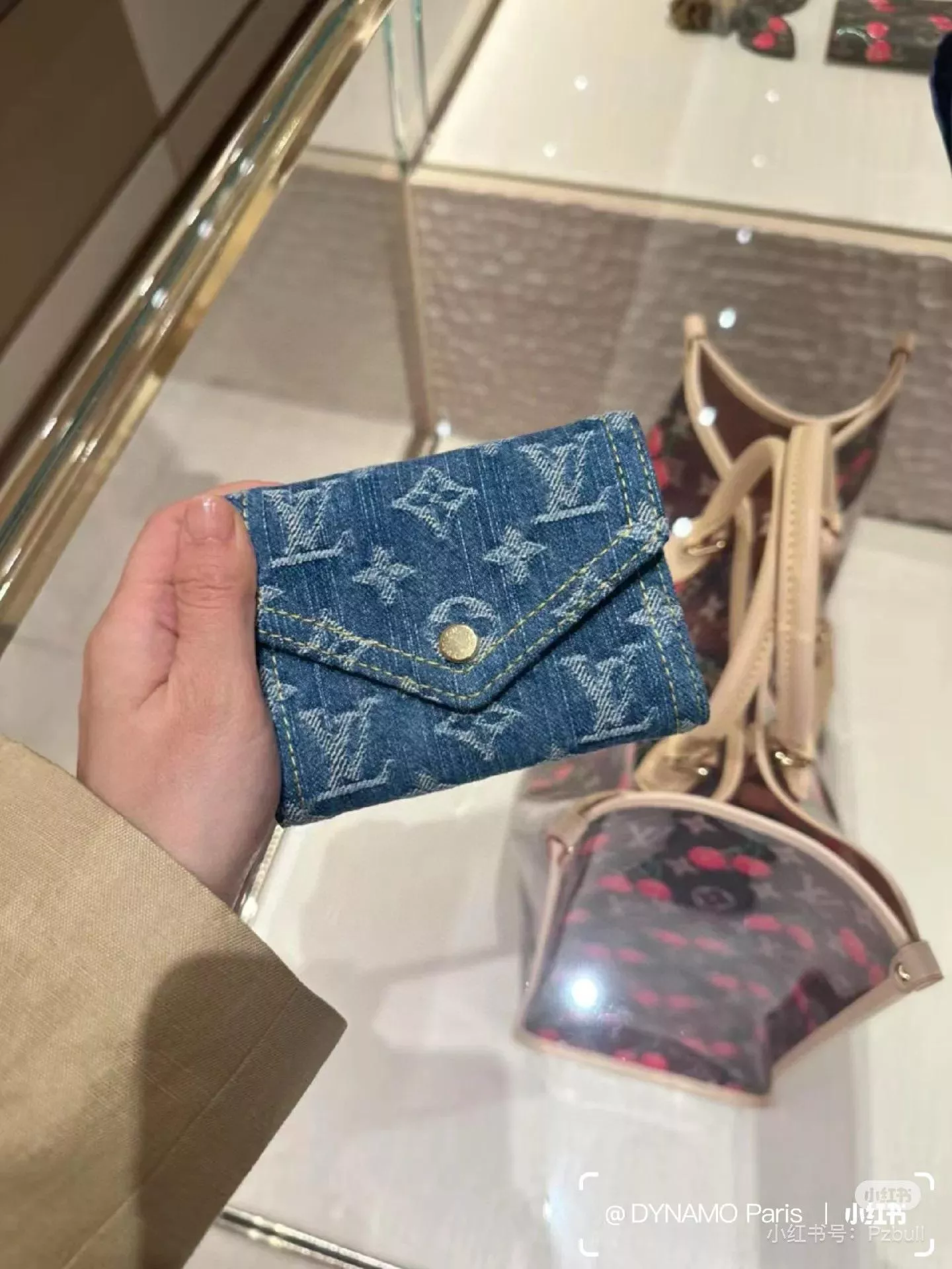 M13212 Victorine 三折牛仔錢包｜Monogram 丹寧布提花款｜限量復古藍