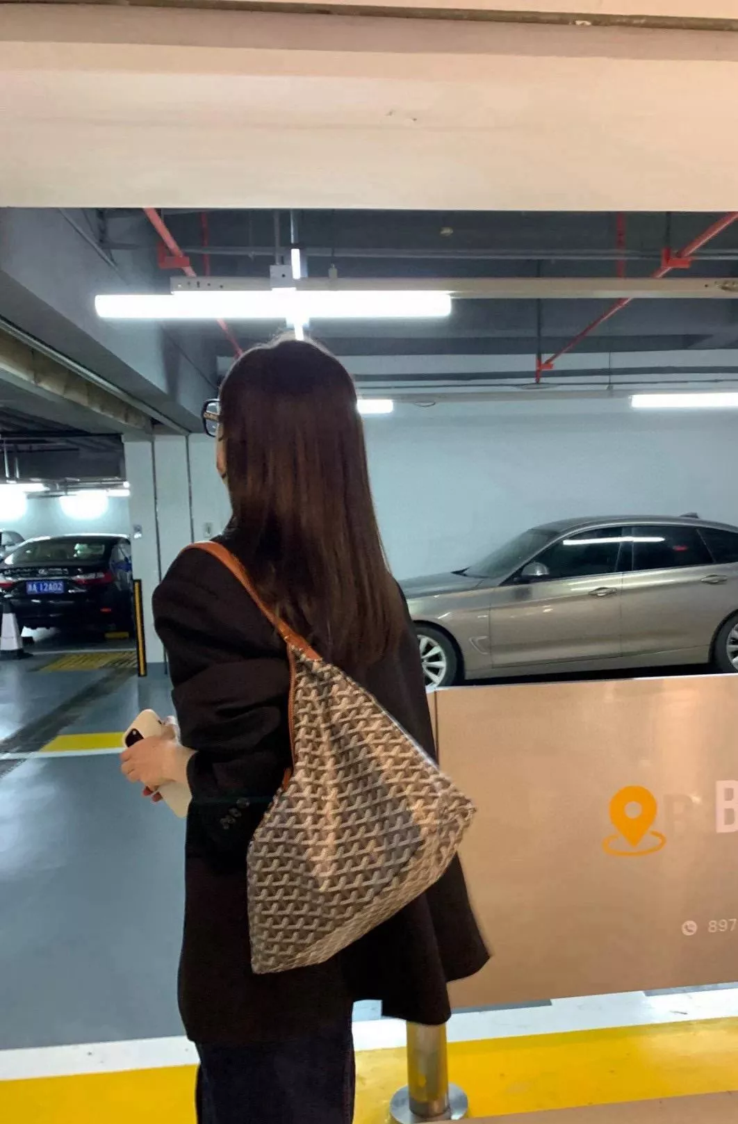 Goyard 戈雅｜黑棕色 Hobo 拉鍊托特包｜單肩款｜42cm大容量優雅包型