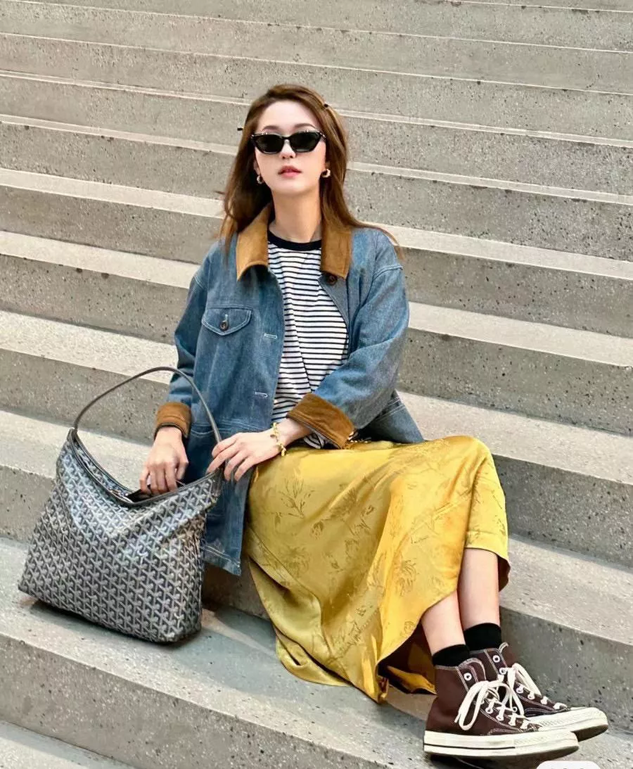 Goyard 戈雅｜灰色 BOHEME Hobo 拉鍊托特包｜單肩款｜42cm大容量優雅包型 通勤首選