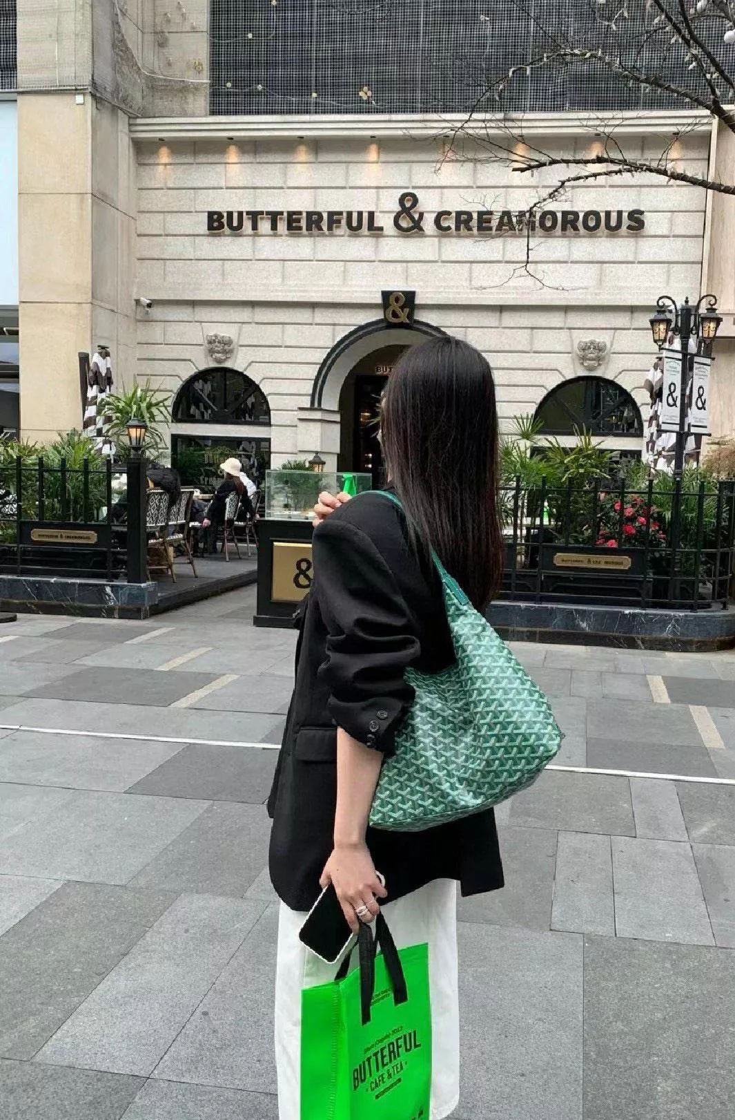 Goyard 戈雅｜綠色 BOHEME Hobo 拉鍊托特包｜單肩款｜42cm大容量優雅包型 通勤首選