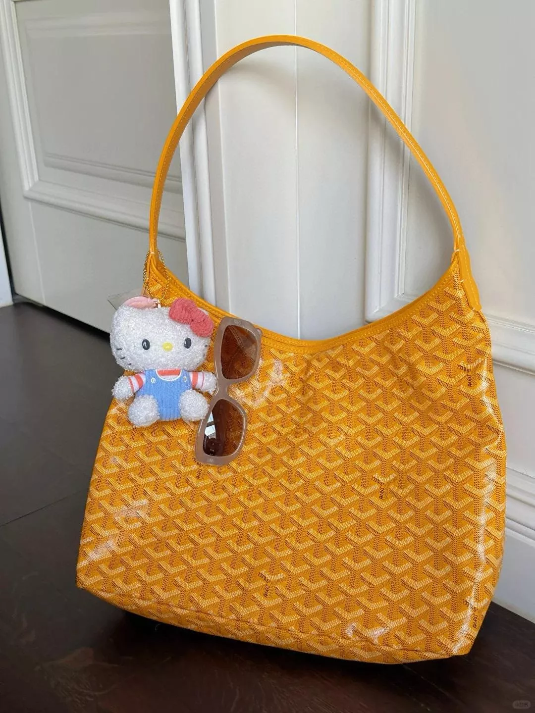 Goyard 戈雅｜黃色 BOHEME Hobo 拉鍊托特包｜單肩款｜42cm大容量優雅包型 通勤首選
