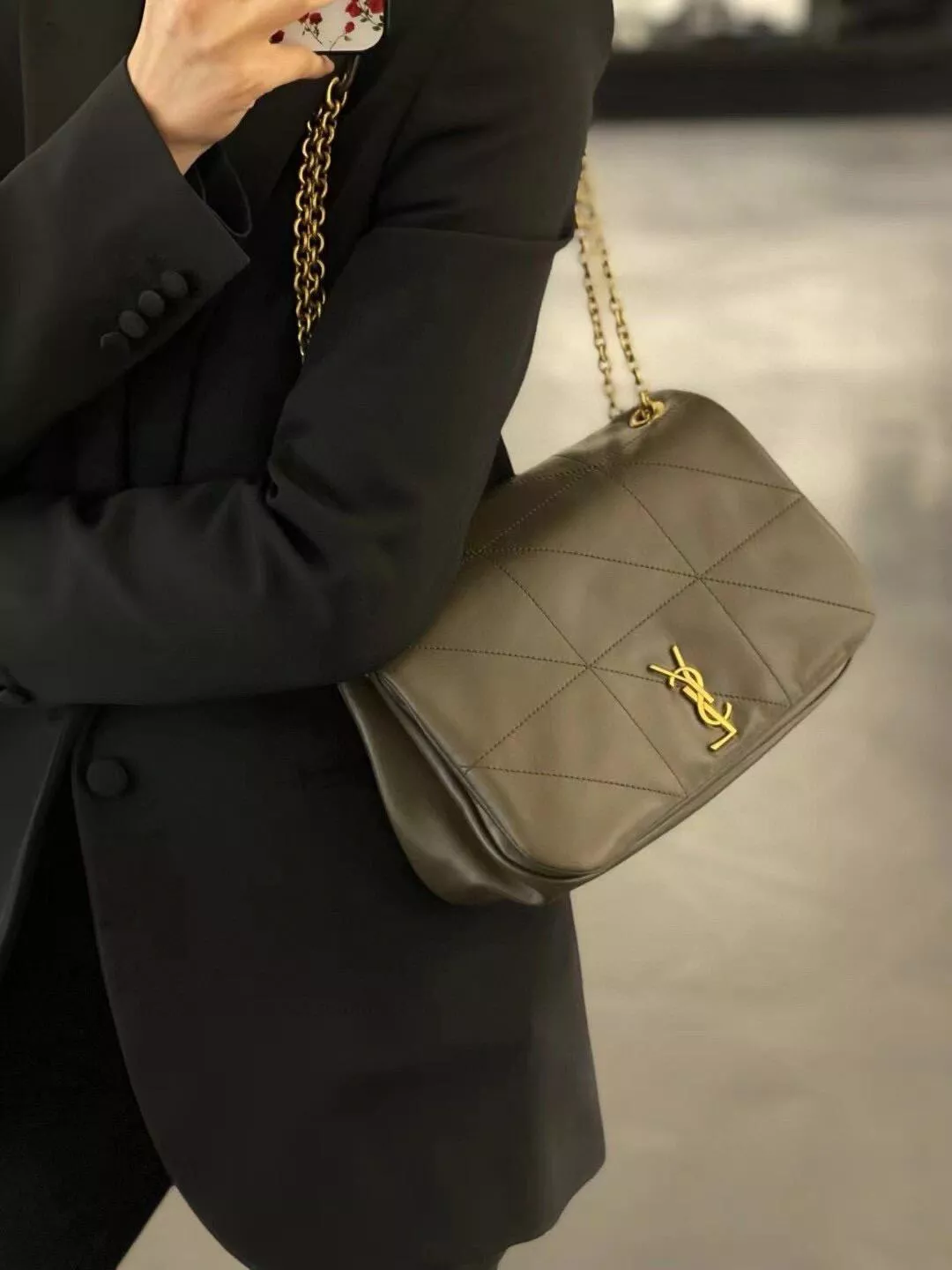 YSL Jamie4.3 小號鏈條包｜簡約百搭款｜小羊皮真皮 25cm