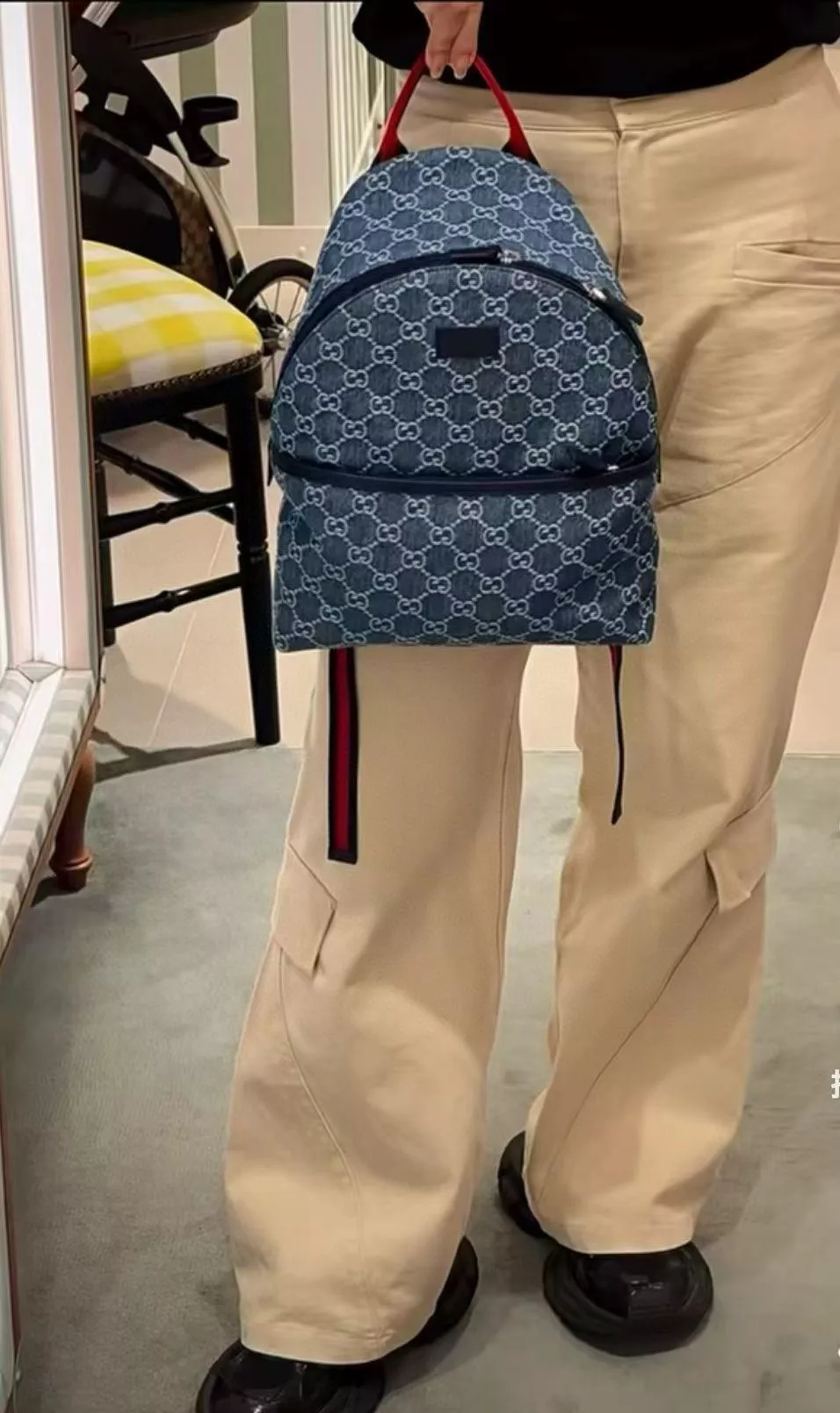 GUCCI 兒童 GG 背包｜復古丹寧牛仔藍｜782708 可愛款