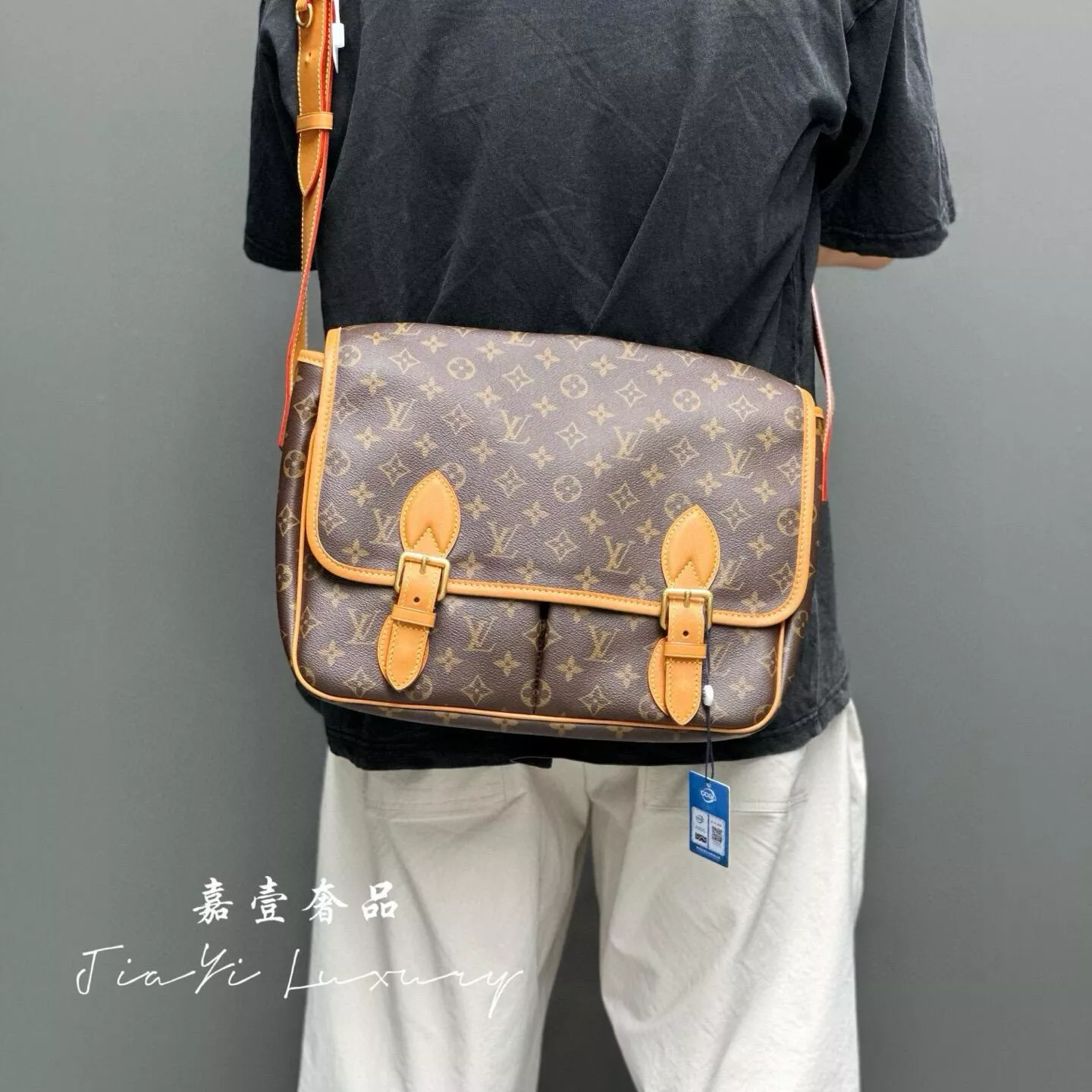 LV 郵差包 M14723｜復古Monogram・法國皮革・可調肩背 35cm