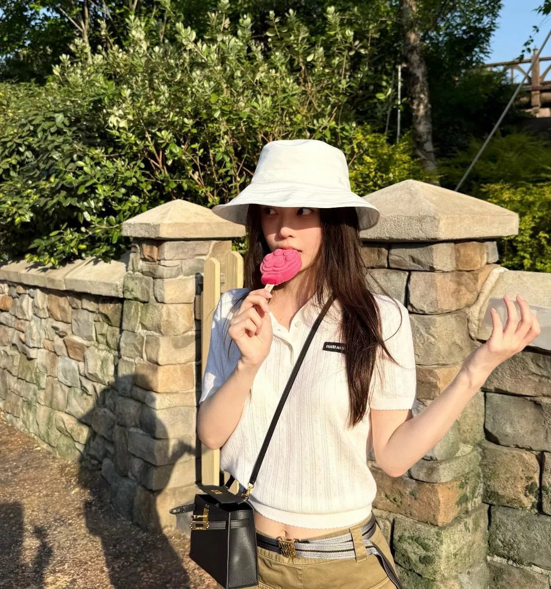 Miumiu 翻領針織Polo衫・米色短袖款・36/38/40