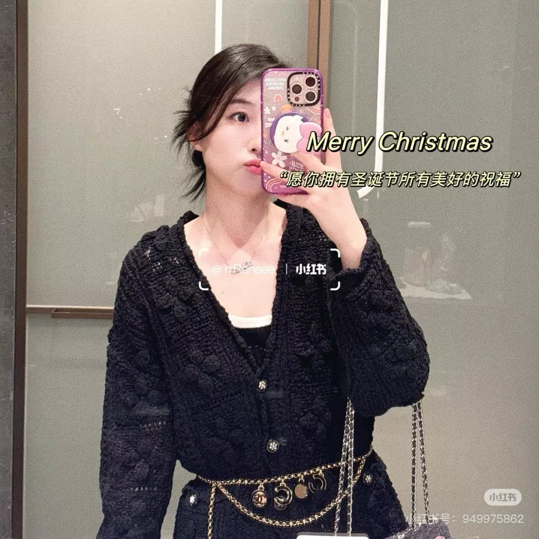 CHANEL CC25C重工手鉤鏤空開襟外套・特紡粗針線條感・36/38/40碼・黑色