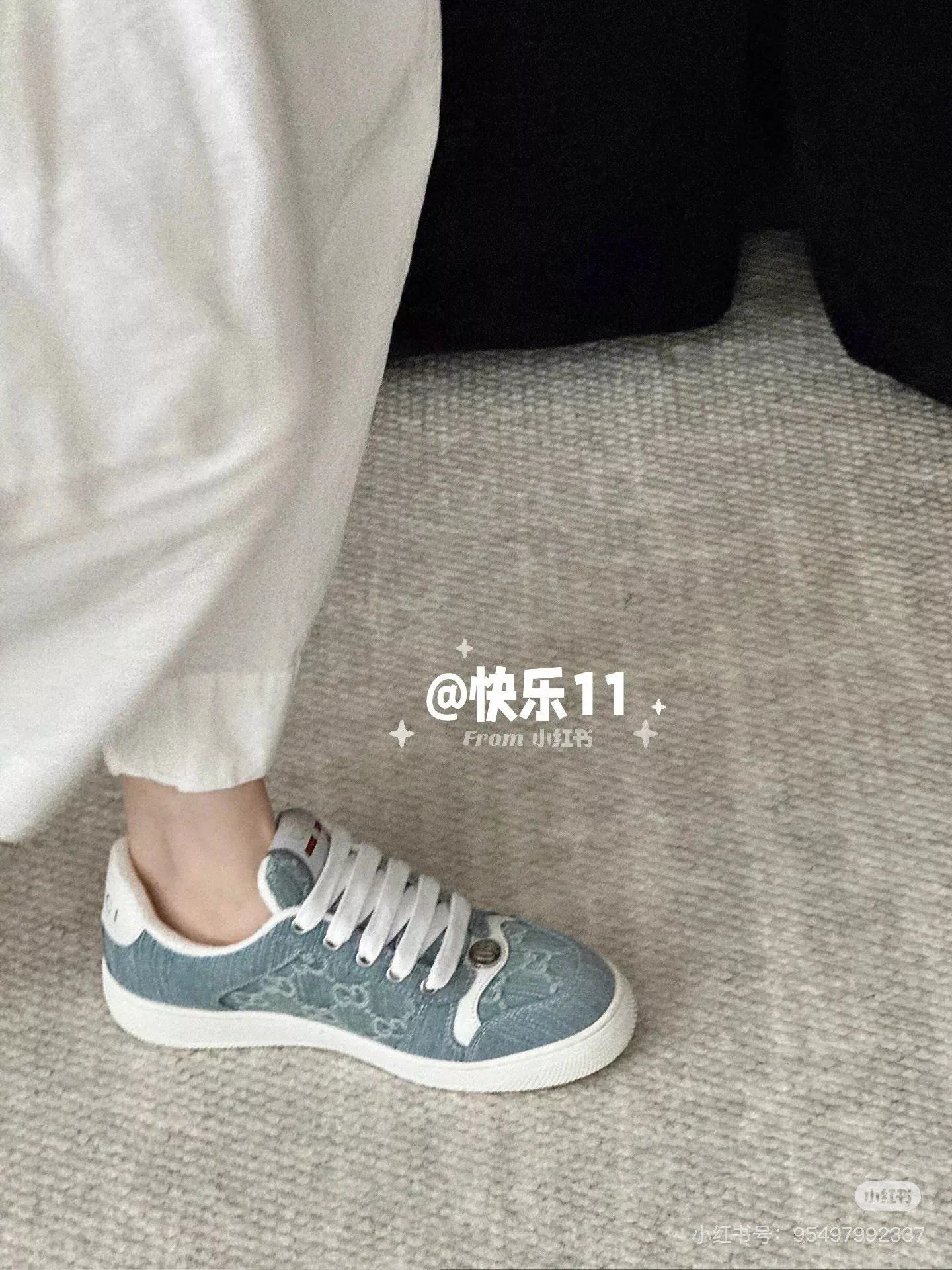 GUCCI 【復古丹寧款】經典髒髒鞋系列 休閒鞋・水洗牛仔拼皮設計