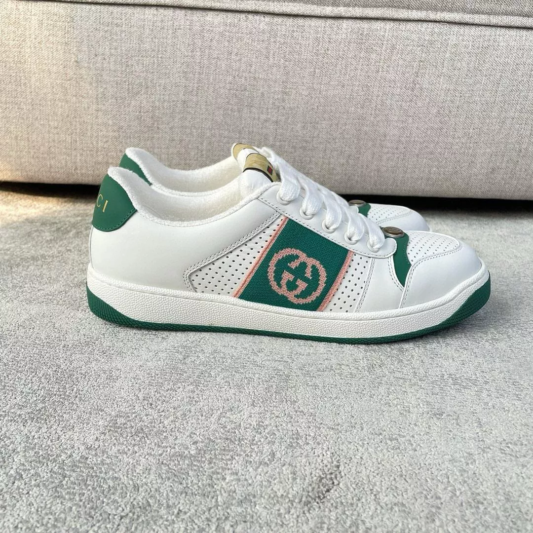 GUCCI 【綠色】經典髒髒鞋系列 Screener Sneakers 休閒鞋・情侶款 男鞋/女鞋 大碼