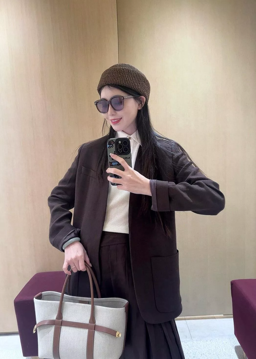 Loro Piana 金棕色無領西裝外套 36/38/40/42