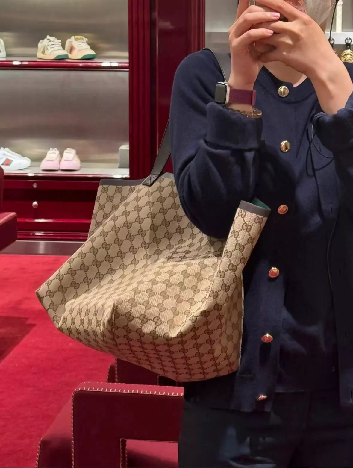 Gucci 經典老花 Totissima 托特包 型號 788203 尺寸 30×28×26cm
