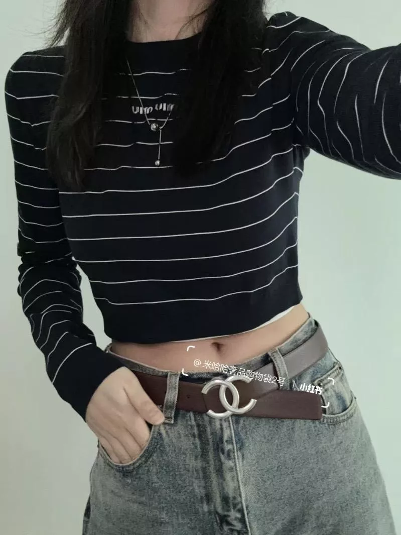 Chanel 雙面牛皮腰帶 霧面銀釦 酒紅x黑色 3.0cm