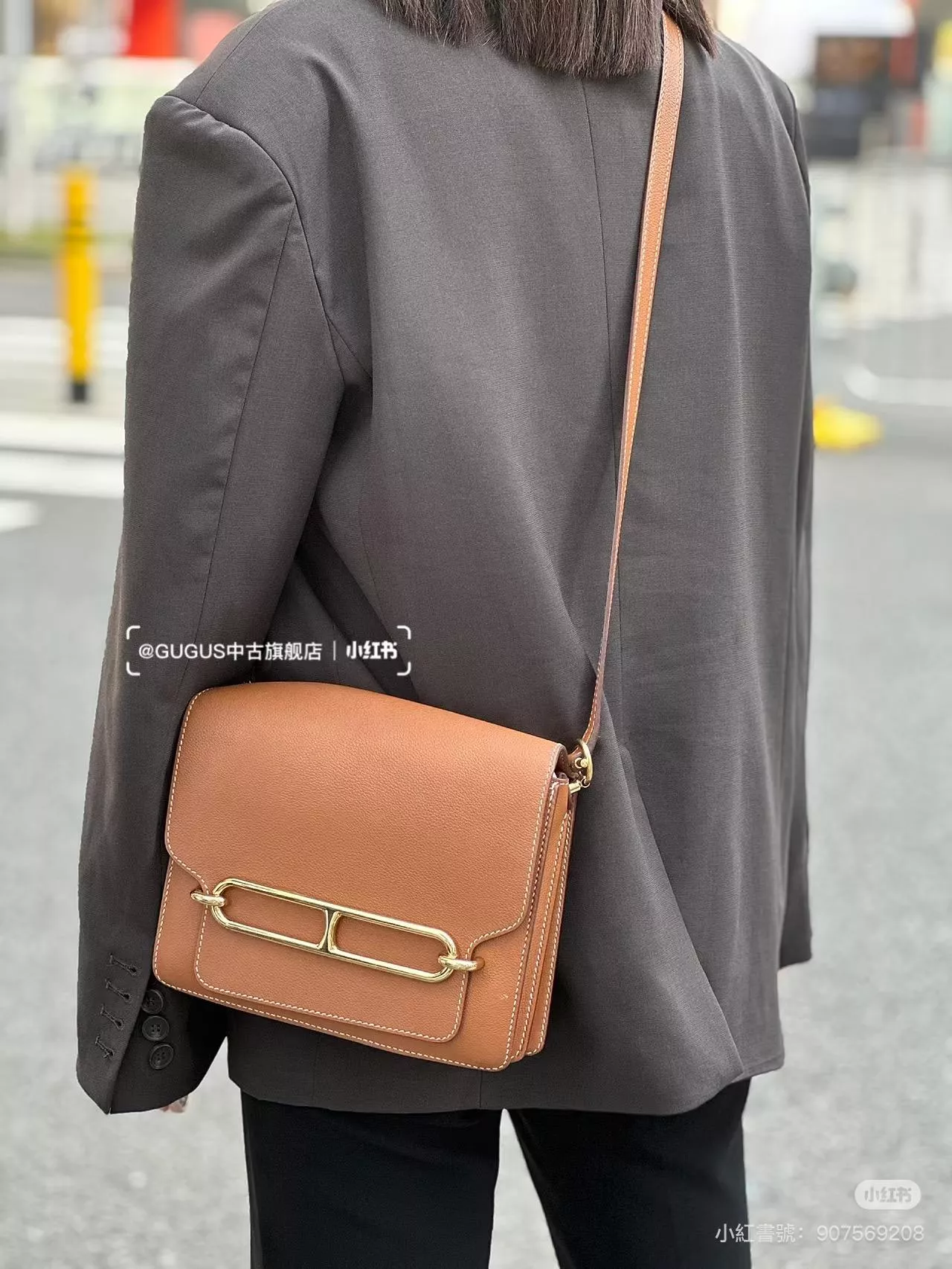Hermès Roulis 23 Evercolor・金棕金釦・全手工定制款