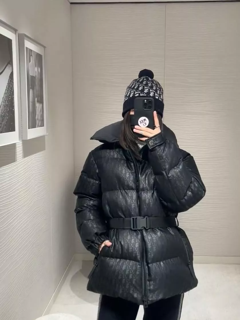 DIOR Alps限定高訂羽絨腰帶外套（黑／灰白）36／38／40