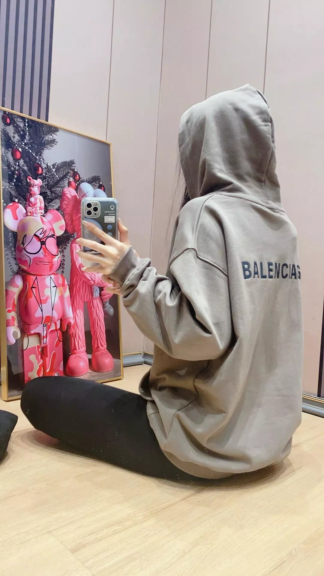 BALENCIAGA 火山灰經典刺繡連帽衛衣｜XS/S/M/L
