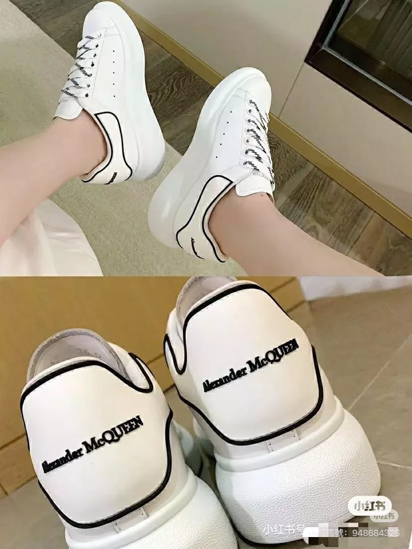 Alexander McQueen 滴膠款黑 情侶款 麥昆運動鞋休閒鞋 厚底鞋