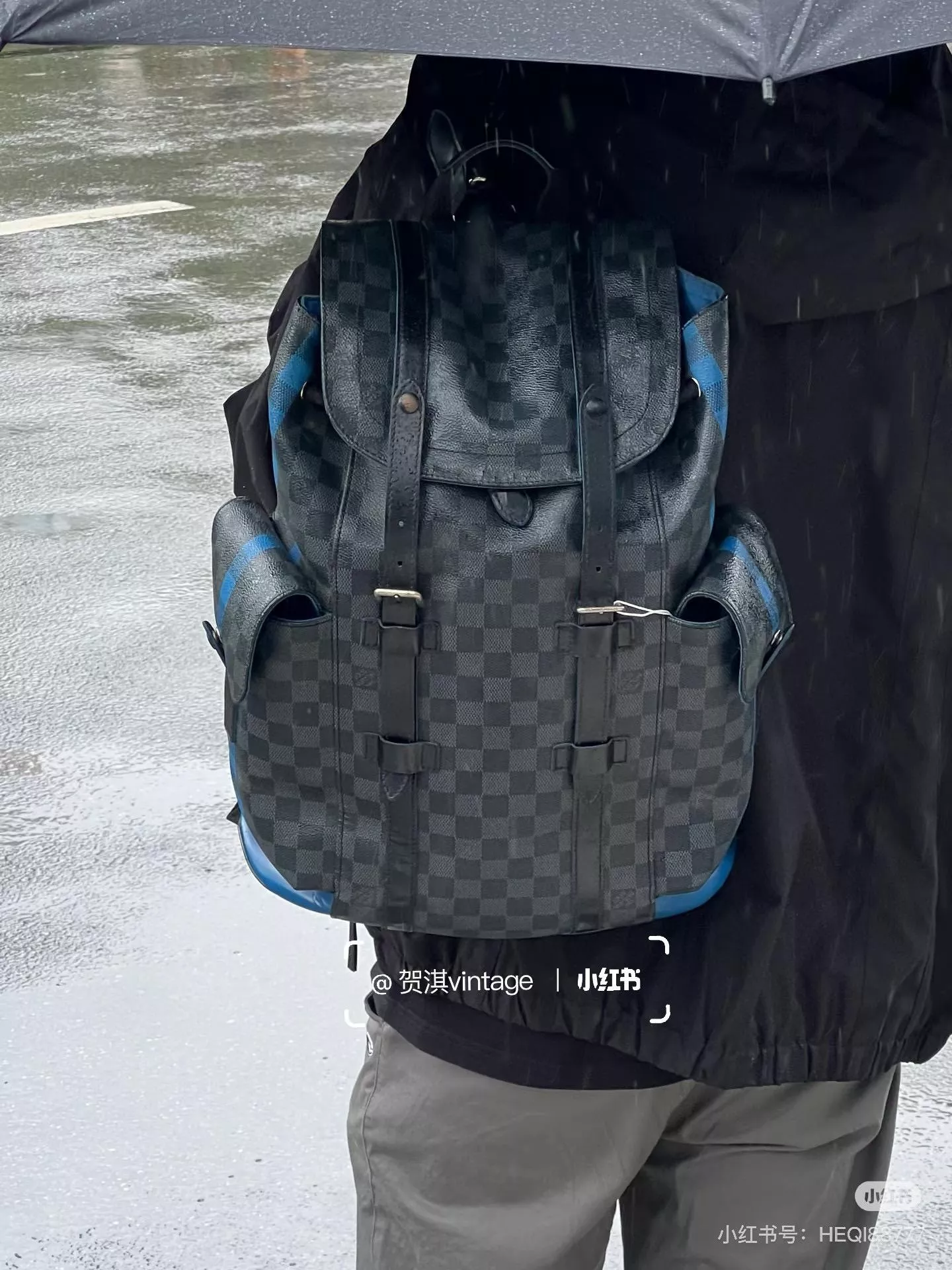 Christopher 中號雙肩包 N41379 黑色棋盤格/復古旅行風 Christopher 中號雙肩包 N41379 黑色棋盤格/復古旅行風