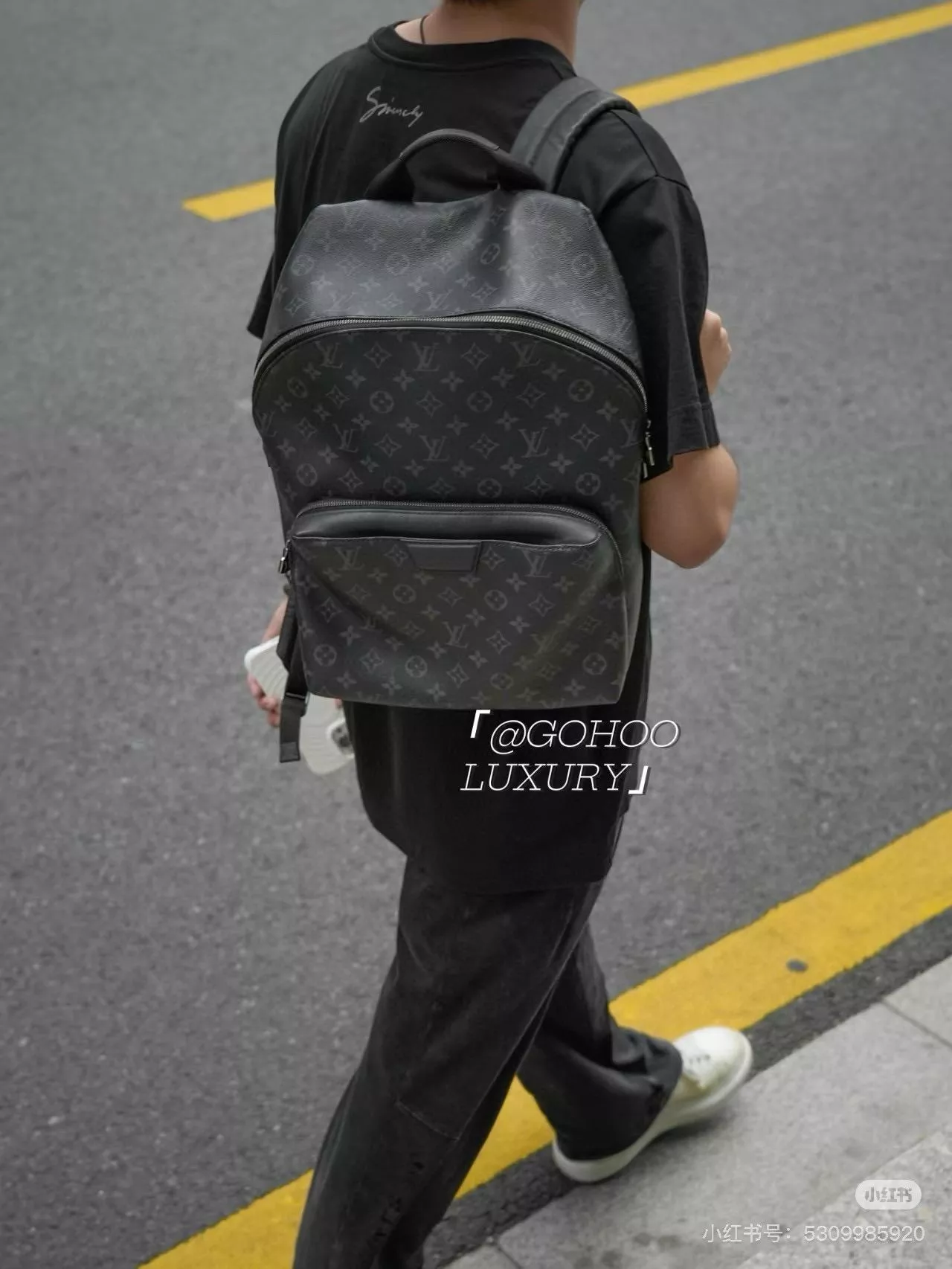 【Discovery 男士雙肩包】M43186 經典黑花/高級休閒款 【Discovery 男士雙肩包】M43186 經典黑花/高級休閒款