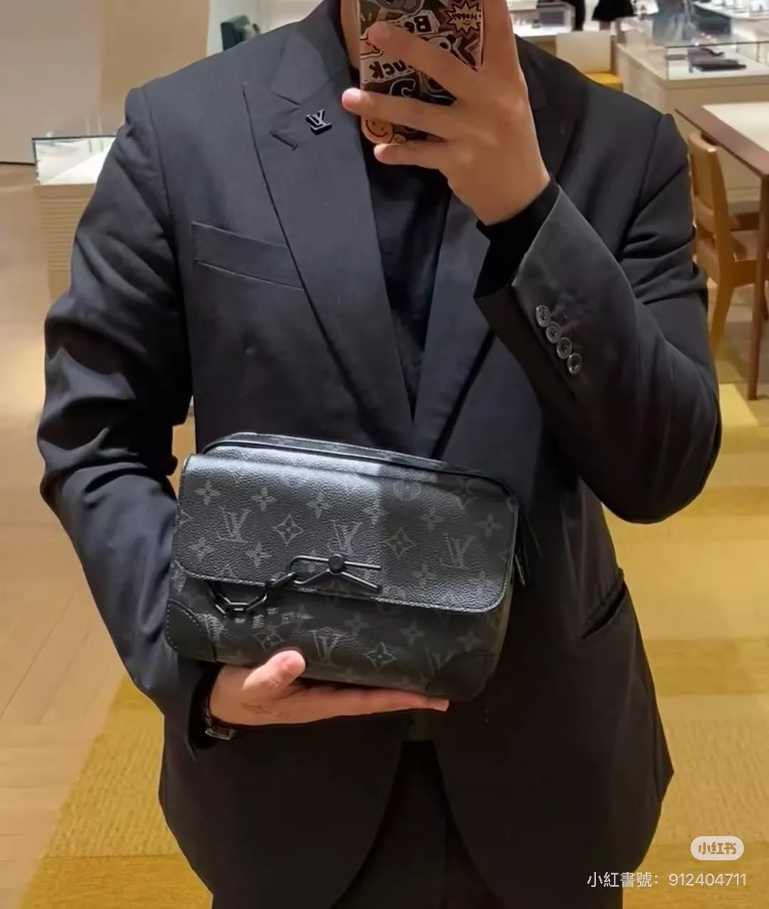 【Steamer 郵差包】M46795／芯片 黑色老花款