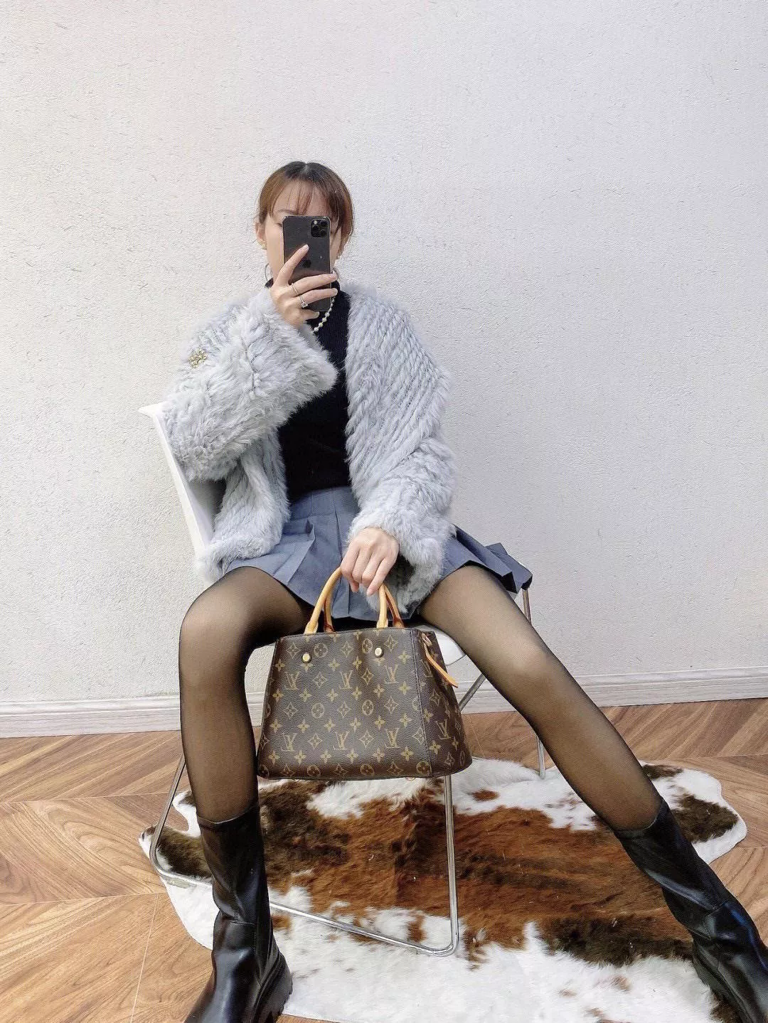 【Montaigne BB 小號托特包】M41055／Monogram 經典款 29cm