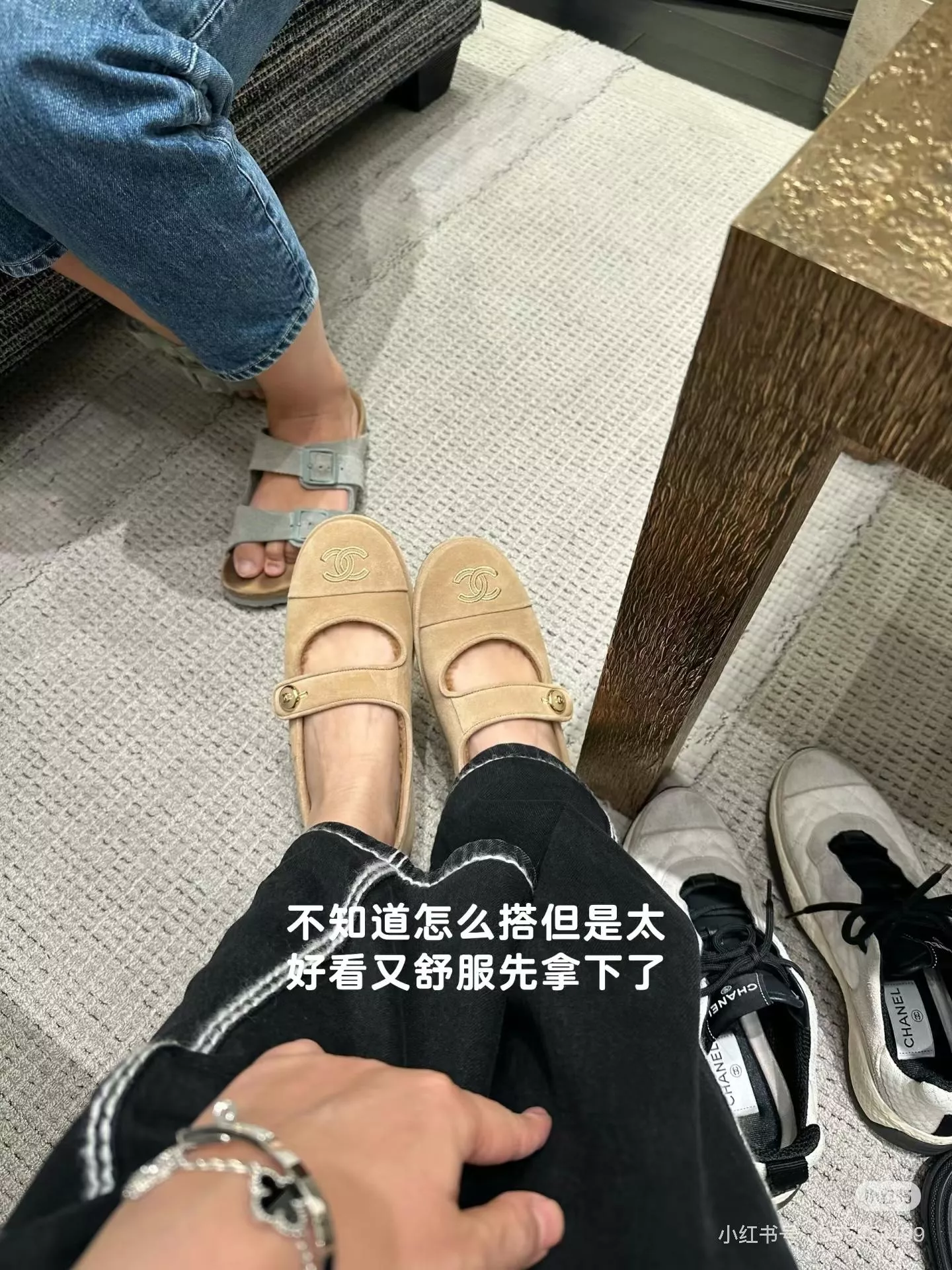 25A｜『瑪麗珍羊毛樂福鞋』鹿皮毛一體・純鋼五金設計｜高訂氣質款