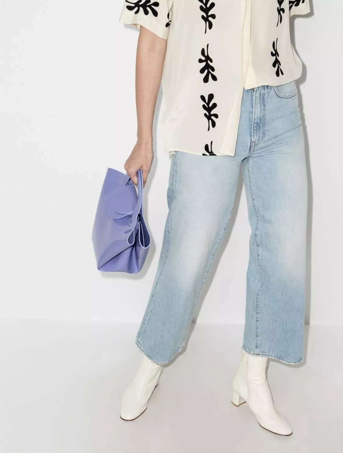 By Far｜『5cm拉鍊短靴』經典百搭・澳洲羊皮柔軟無內裡設計・白色