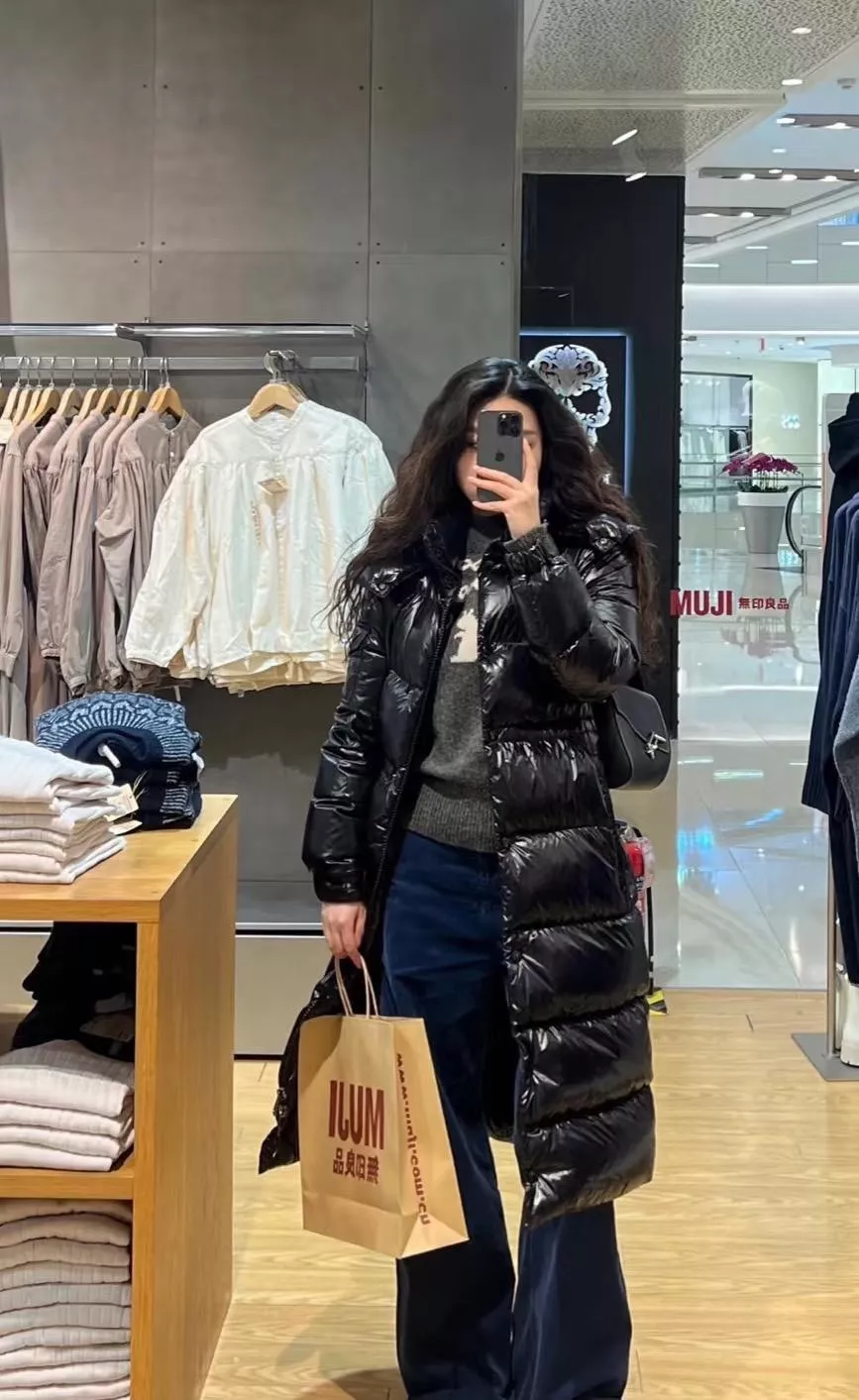 Moncler 女款 頂級定製｜黑色 Cavettaz 經典收腰長版羽絨外套（0／1／2碼）