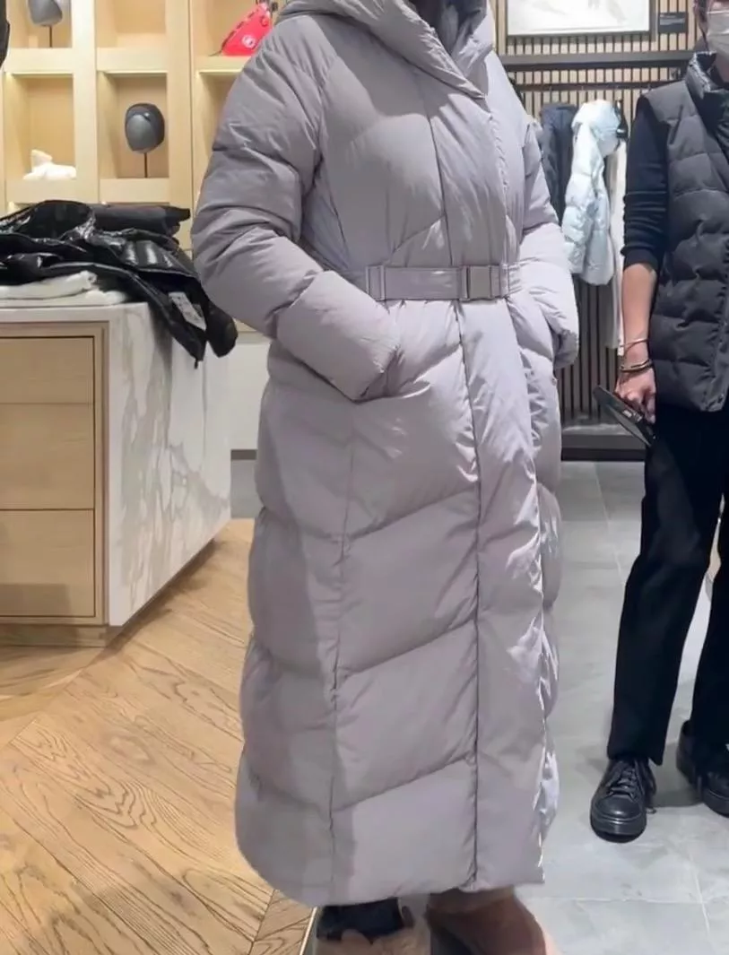 Canada Goose 加拿大鵝 月光灰 Marlow女士收腰超長版羽絨外套（S／M／L）