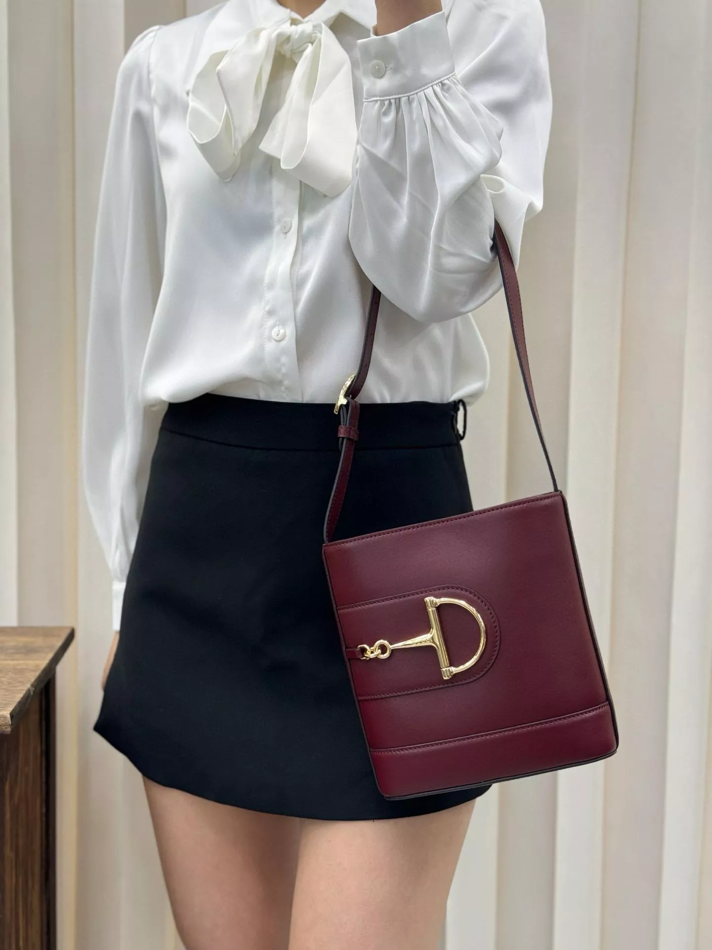 GUCCI｜｜安可拉紅 73系列迷你水桶包（型號 833665）18.5cm