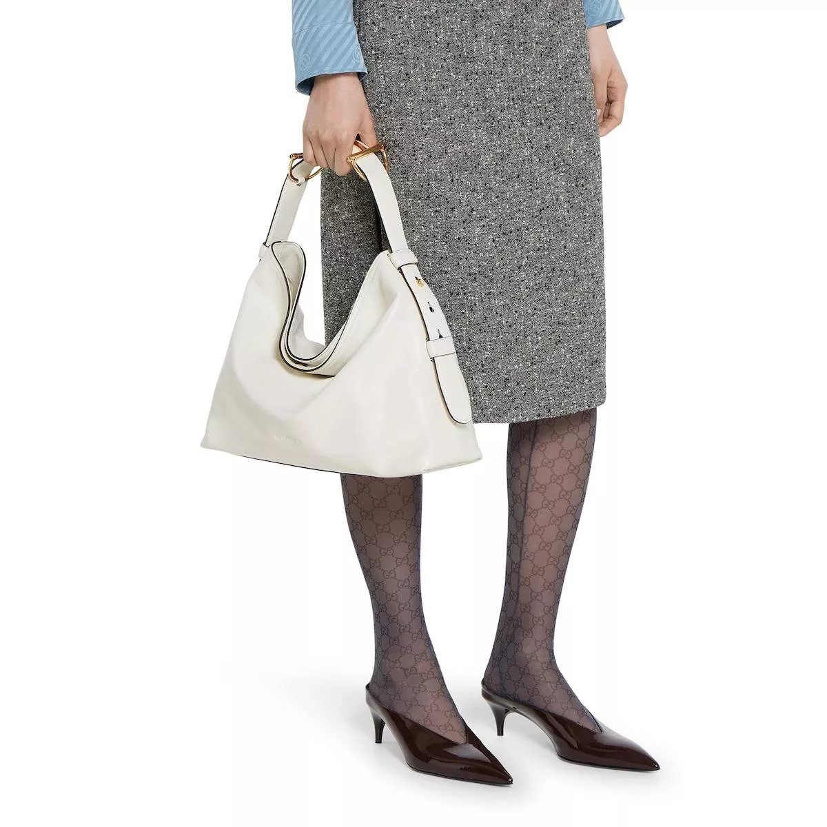 Gucci｜Beatrix 系列中號托特包（型號：850926／白色牛皮）