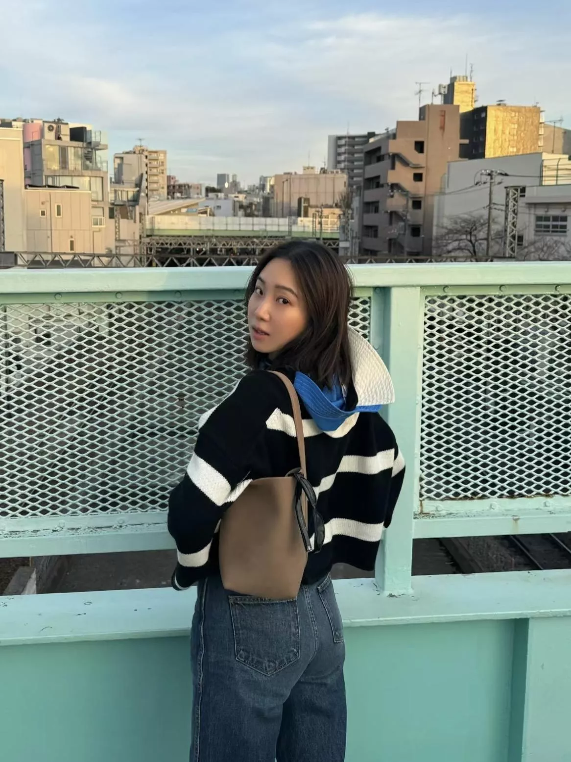 The Row 小羊皮款/象灰色 Small 小號 N/S Park 皮革托特包 24*22cm