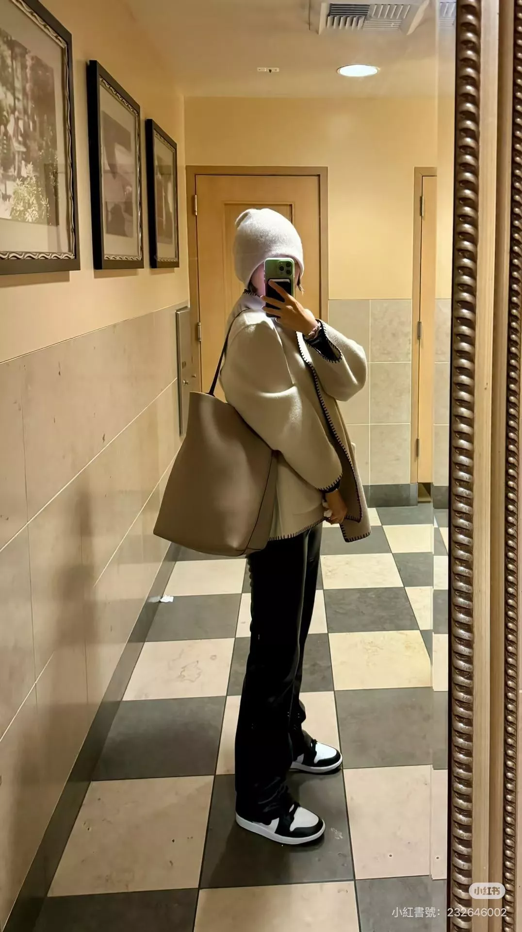 The Row 小羊皮款/象灰色 大號44*38cm N/S Park 皮革托特包