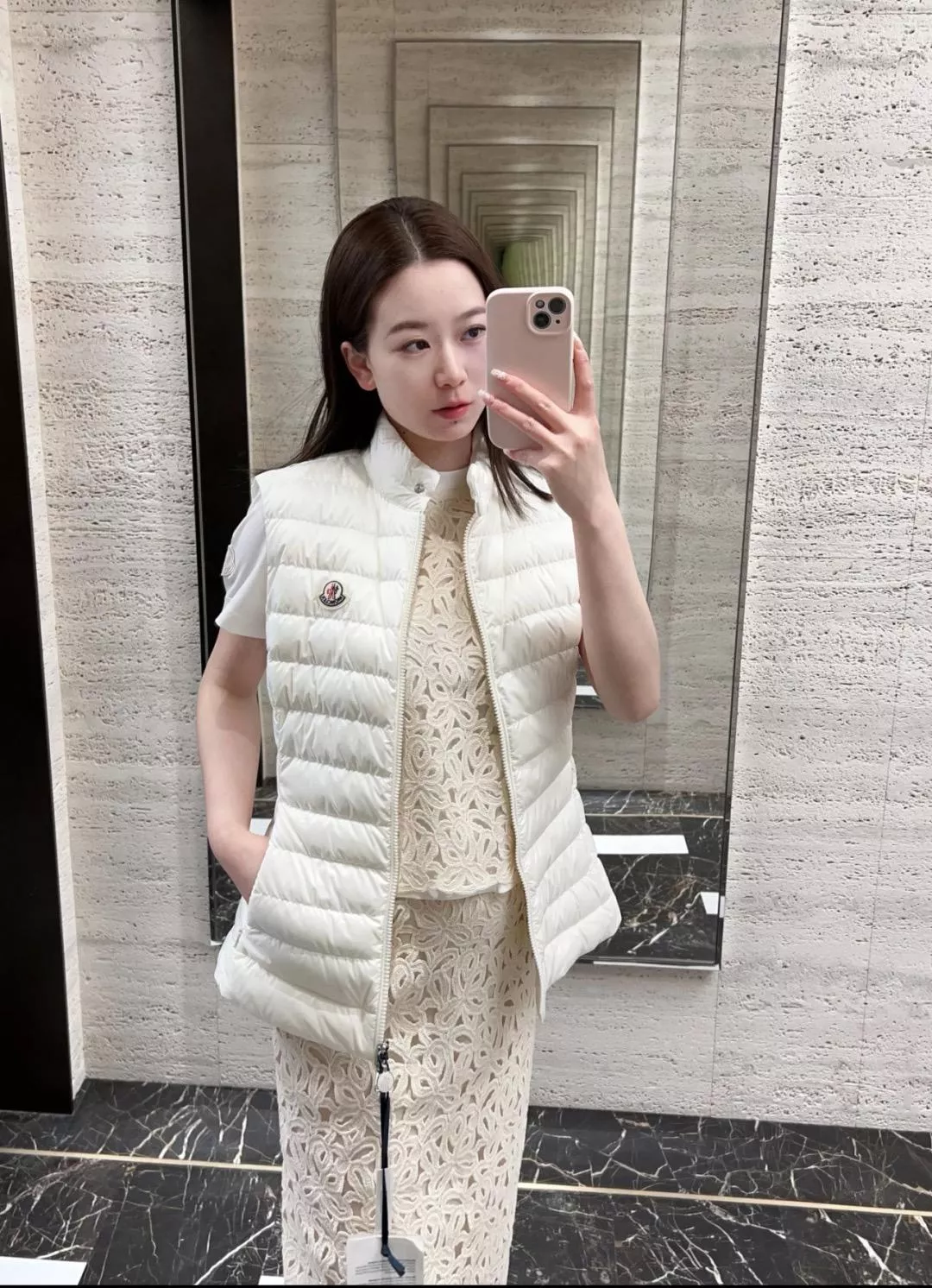 Moncler 白色｜Igens輕薄修身馬甲背心｜1-3碼