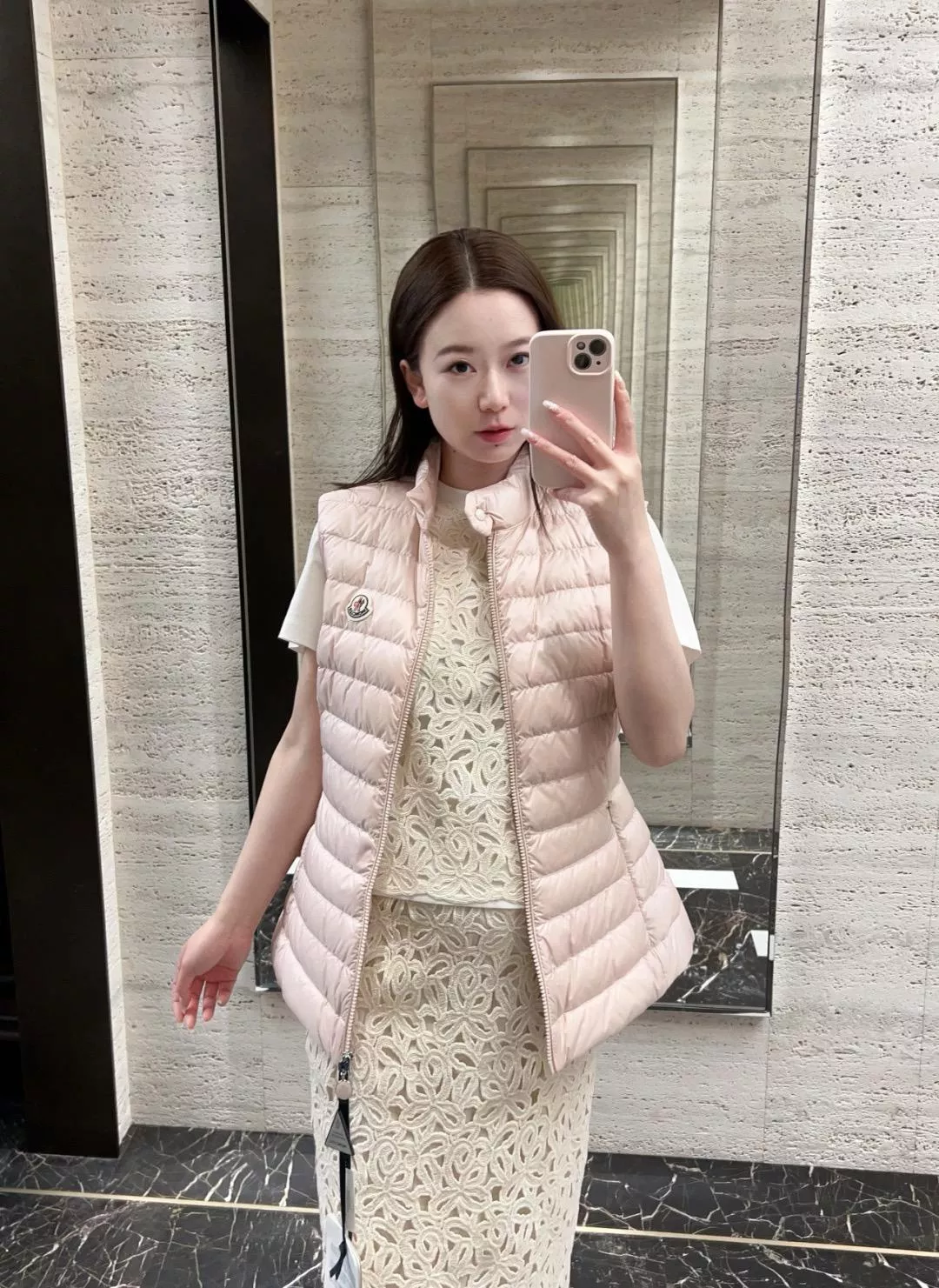 Moncler 淡粉色｜Igens輕薄修身馬甲背心｜1-3碼