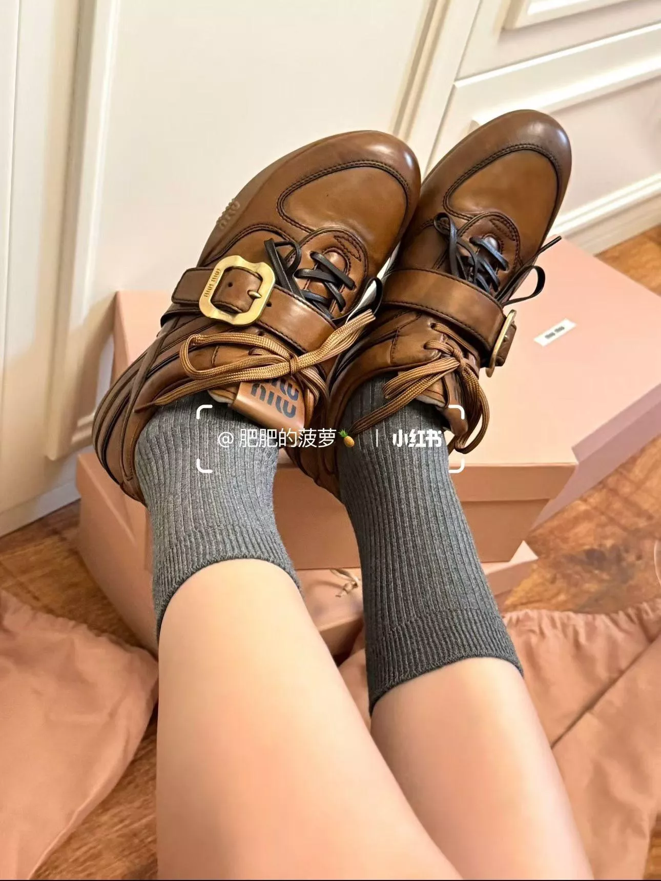 Miu Miu 25 秋冬做舊德訓鞋｜意大利胎牛皮 真皮復古休閒鞋 百搭運動鞋（35–40碼）